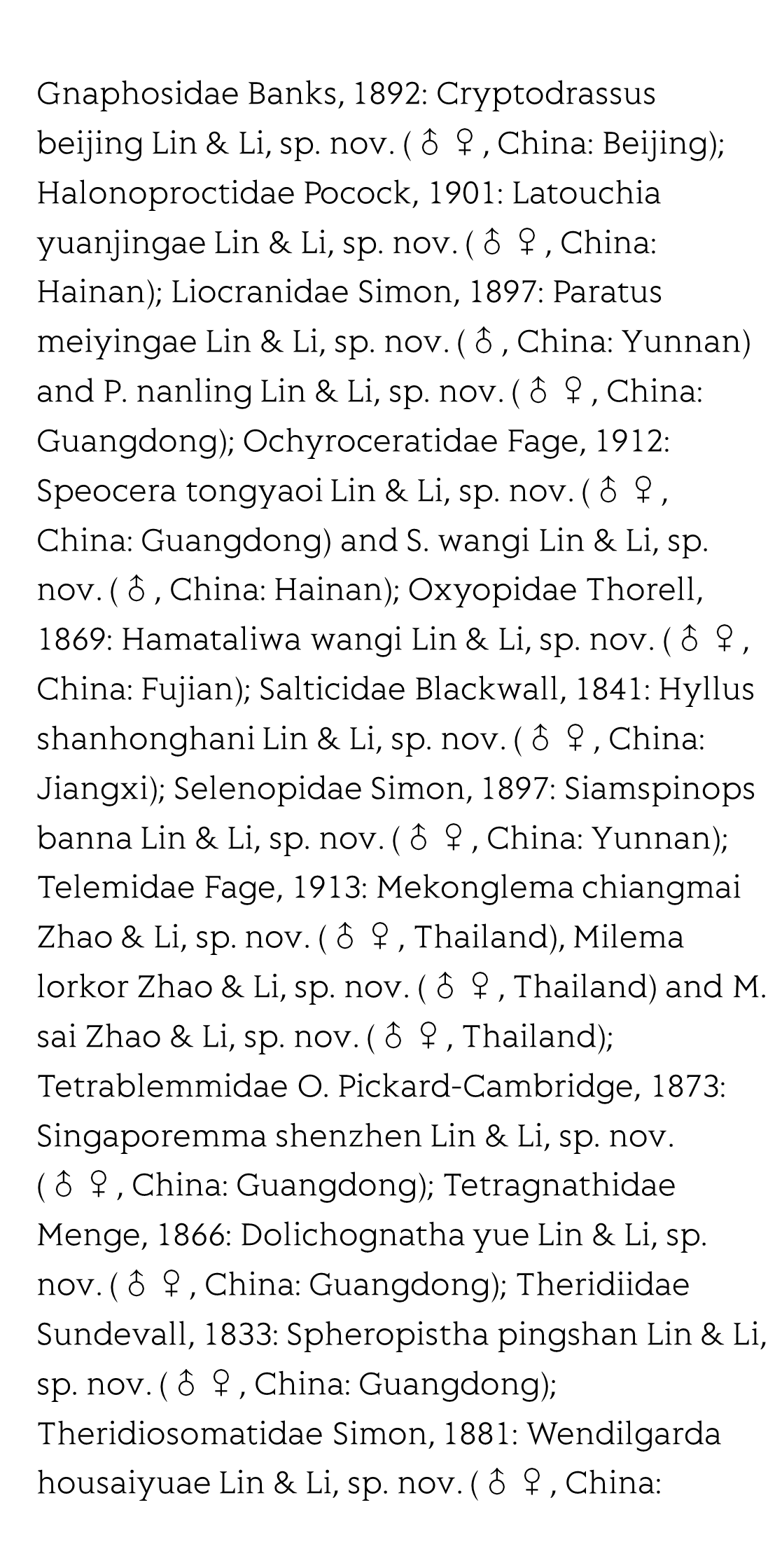 Taxonomy notes on twenty-eight spider species (Arachnida: Araneae) from Asia_3