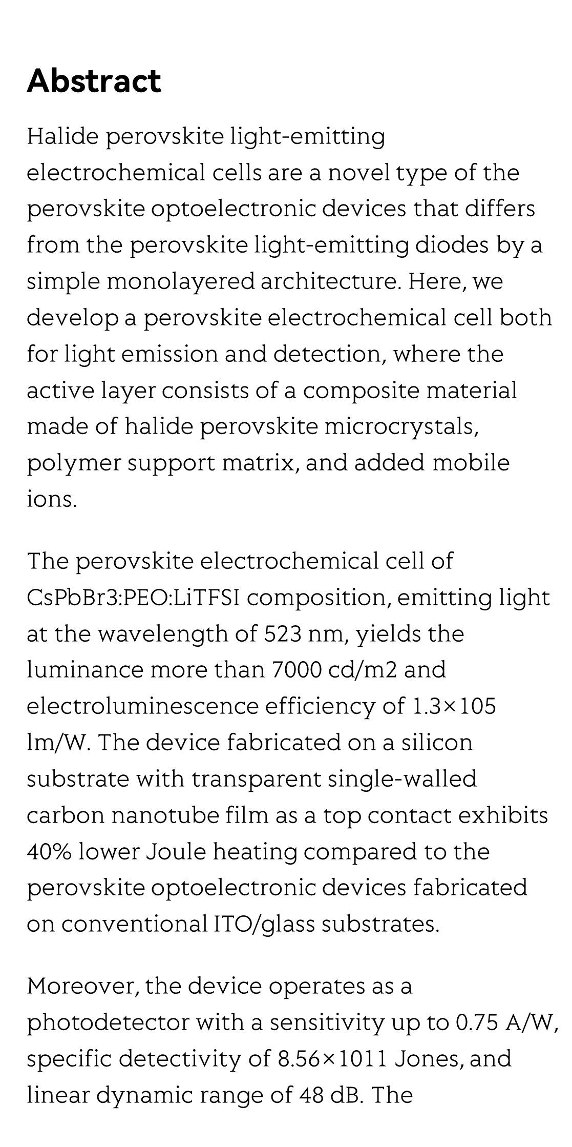 ITO-free silicon-integrated perovskite electrochemical cell for light-emission and light-detection_2