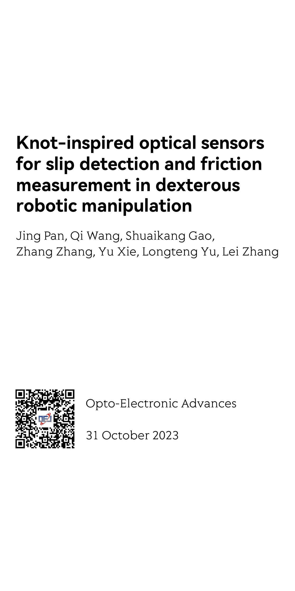Knot-inspired optical sensors for slip detection and friction measurement in dexterous robotic manipulation_1
