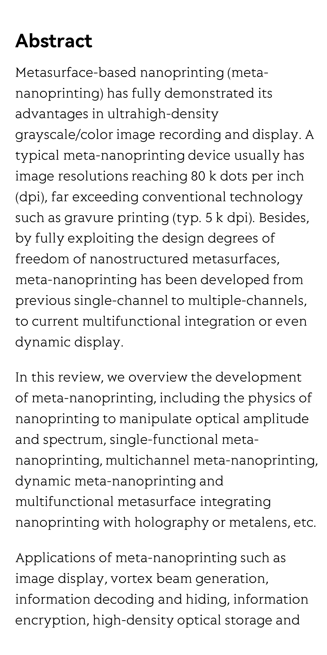 Metasurface-based nanoprinting: principle, design and advances_2