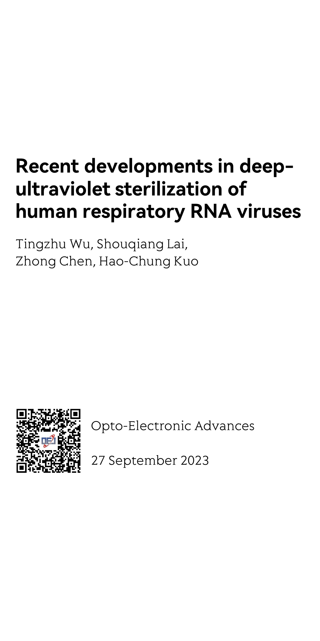 Recent developments in deep-ultraviolet sterilization of human respiratory RNA viruses_1