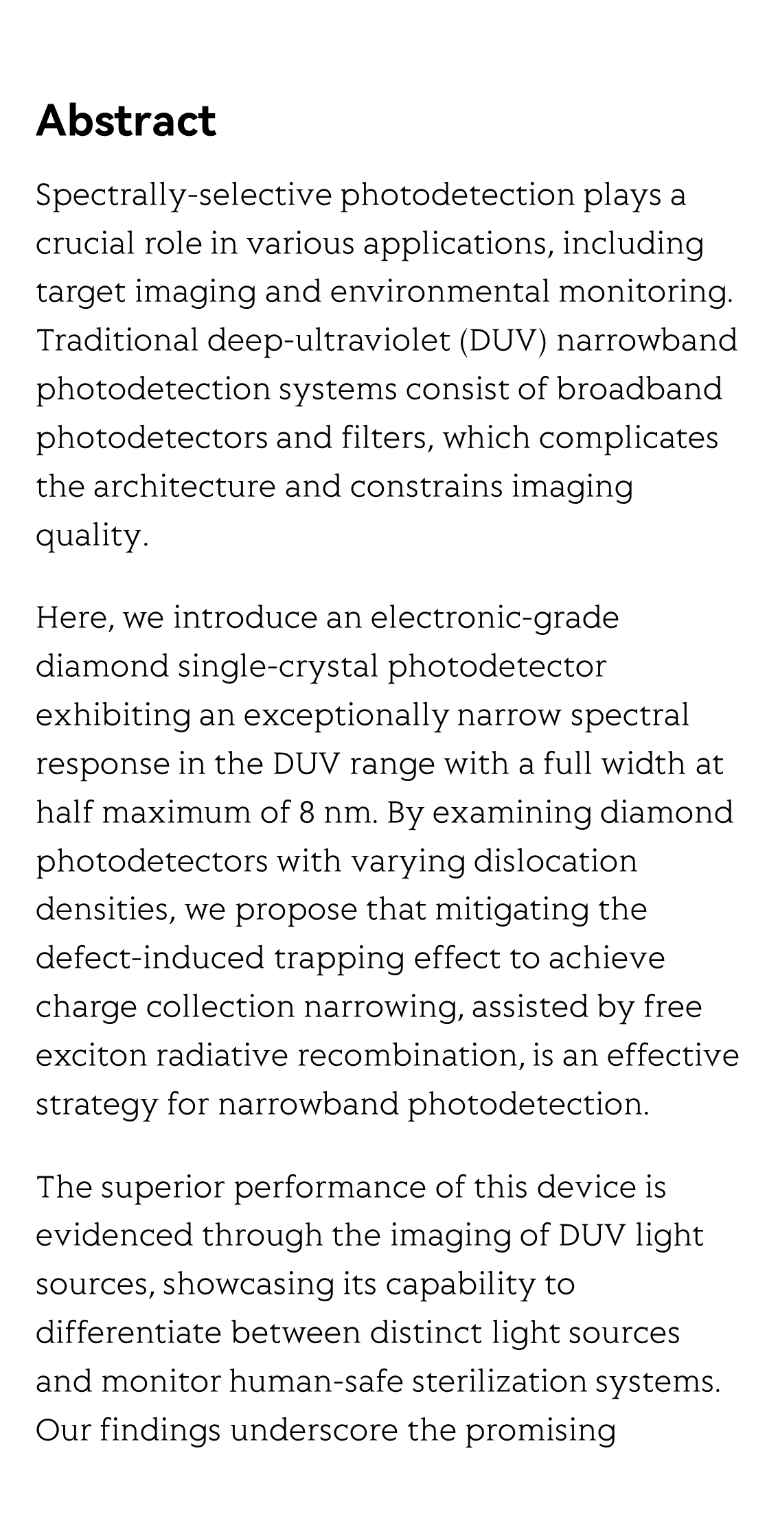 8-nm narrowband photodetection in diamonds_2
