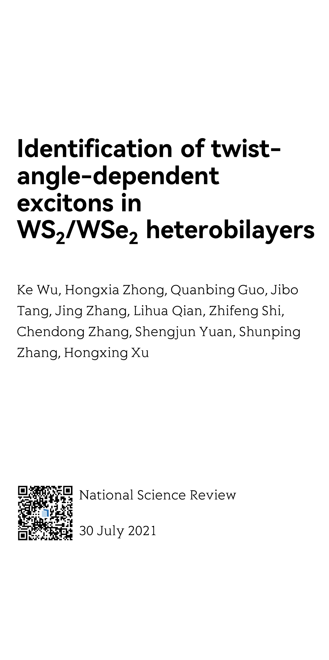 Identification of twist-angle-dependent excitons in WS₂/WSe₂ heterobilayers_1