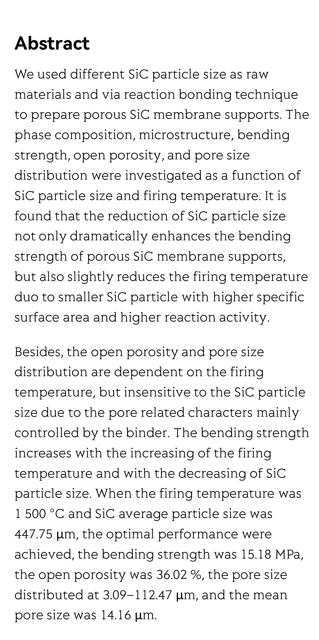 Effect of SiC Particle Size on Properties of SiC Porous Ceramics_2