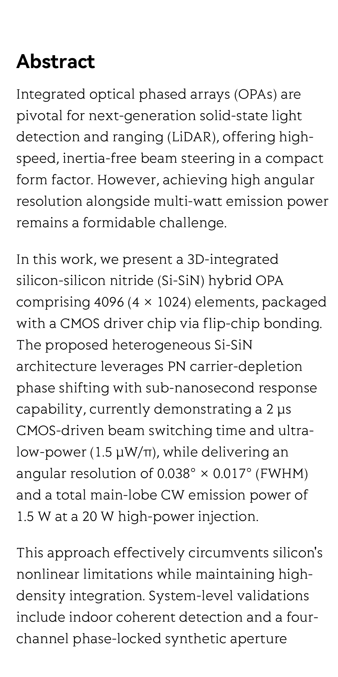 A 4096-element 3D-integrated Si-SiN optical phased array for high-power coherent LiDAR_2