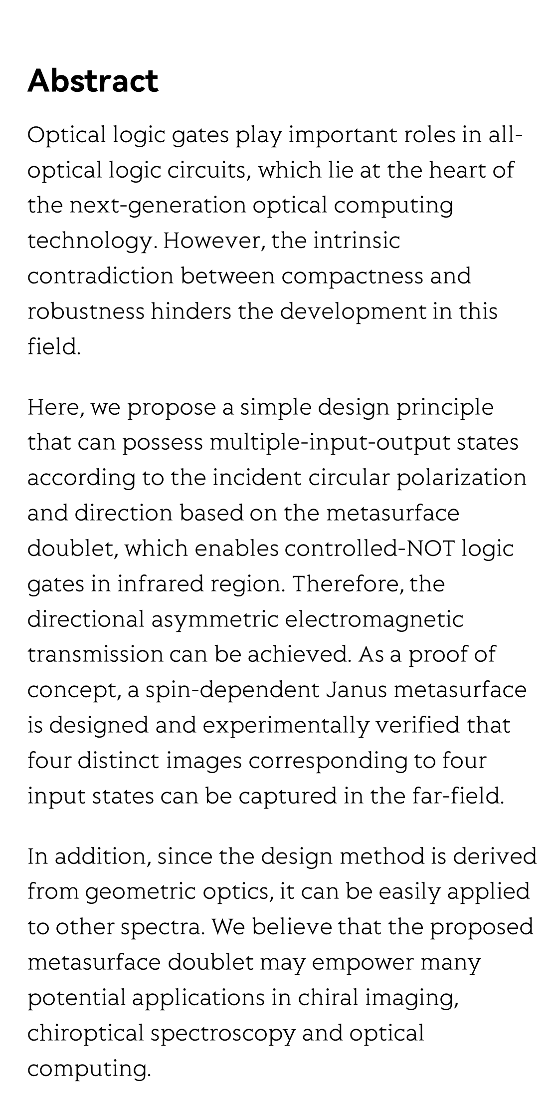 All-optical controlled-NOT logic gate achieving directional asymmetric transmission based on metasurface doublet_2
