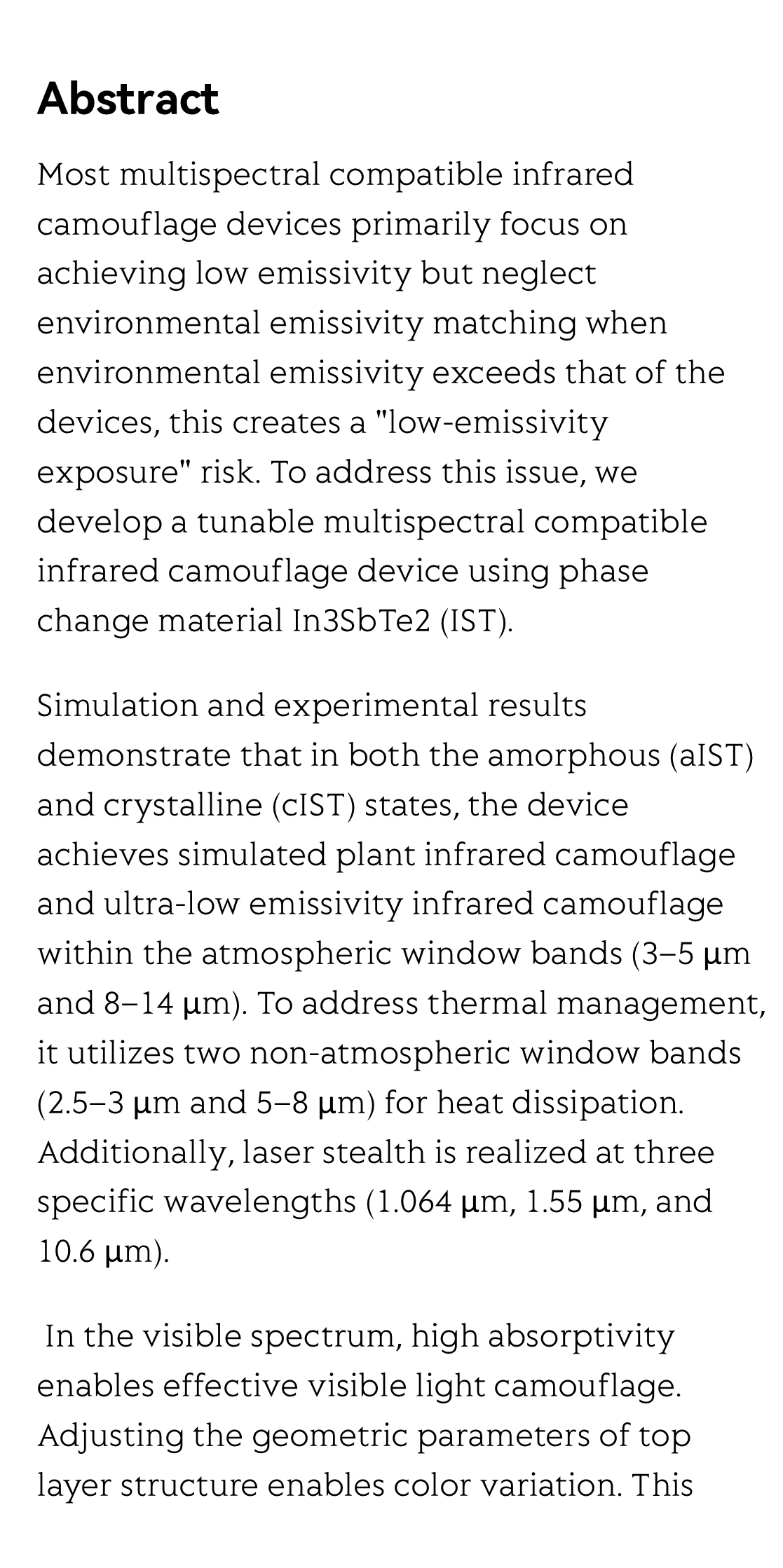 Non-volatile tunable multispectral compatible infrared camouflage based on the infrared radiation characteristics of Rosaceae plants_2