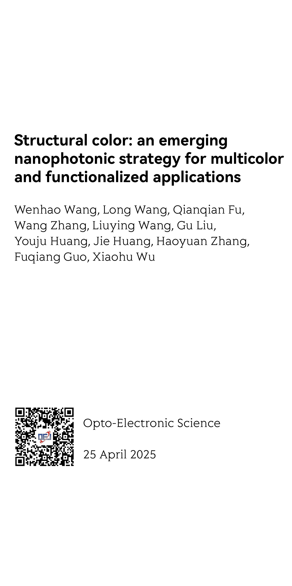 Structural color: an emerging nanophotonic strategy for multicolor and functionalized applications_1