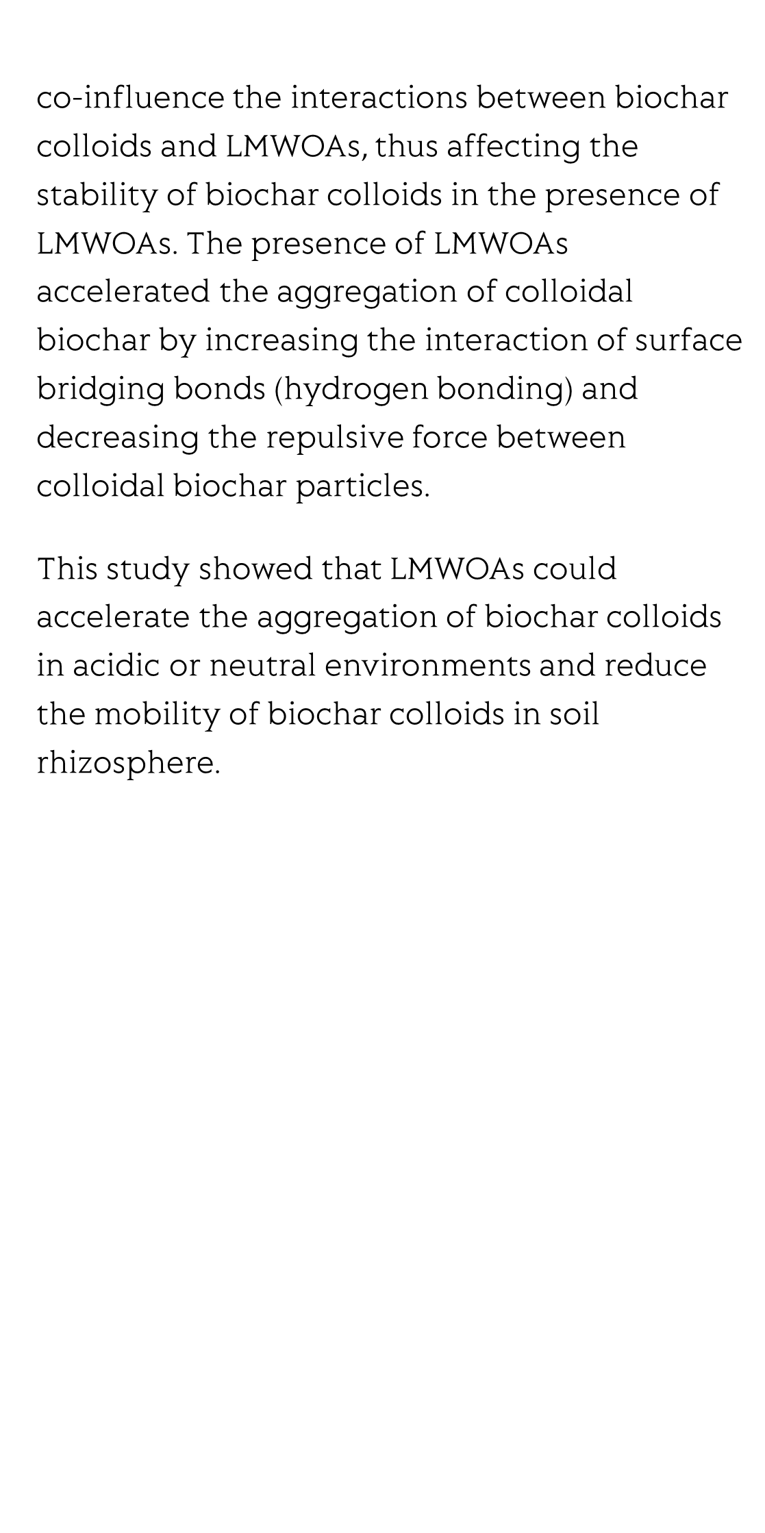 Effects of low molecular weight organic acids on aggregation behavior of biochar colloids at acid and neutral conditions_3