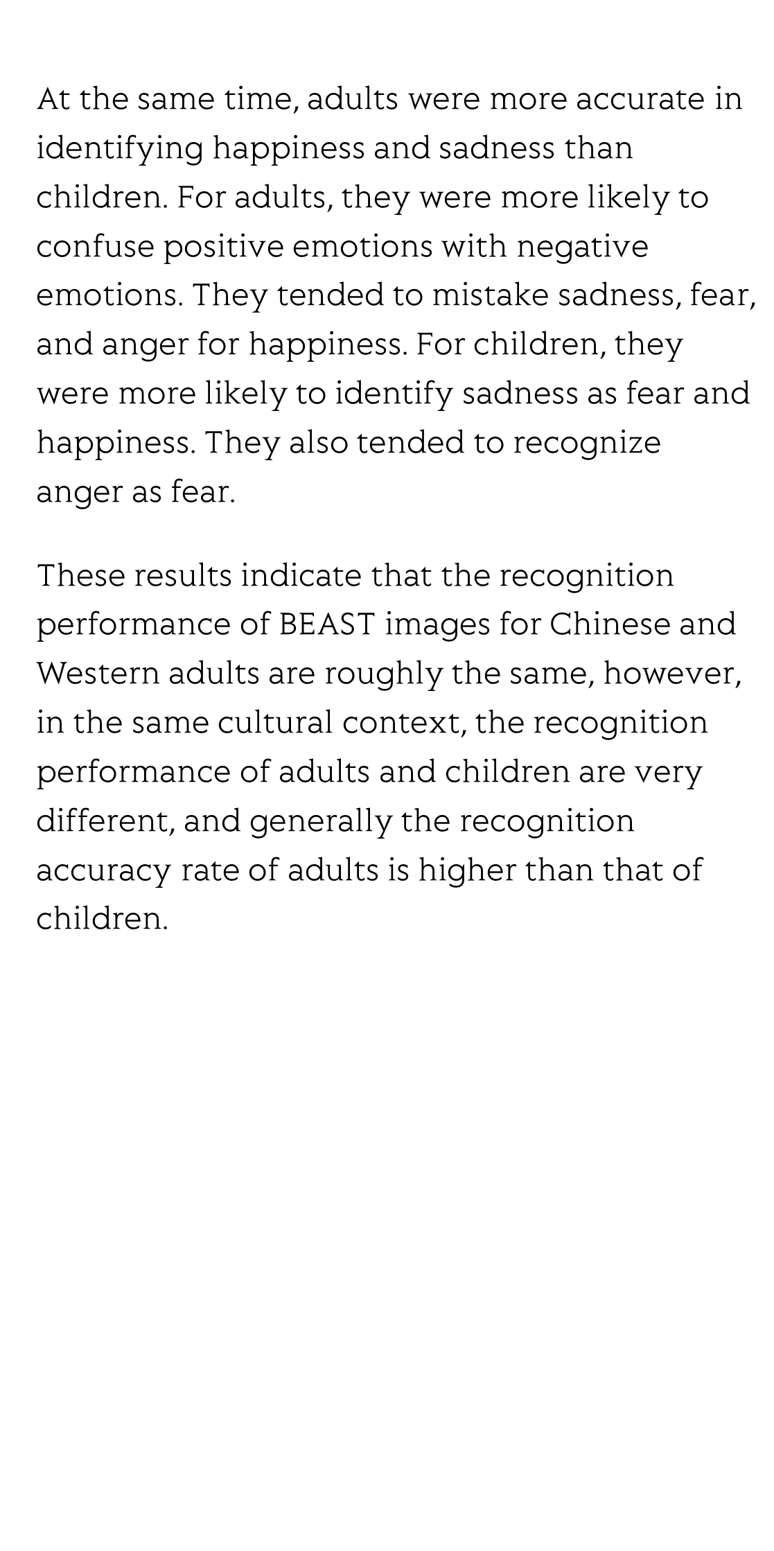 Validation of the bodily expressive action stimulus test among Chinese adults and children_3