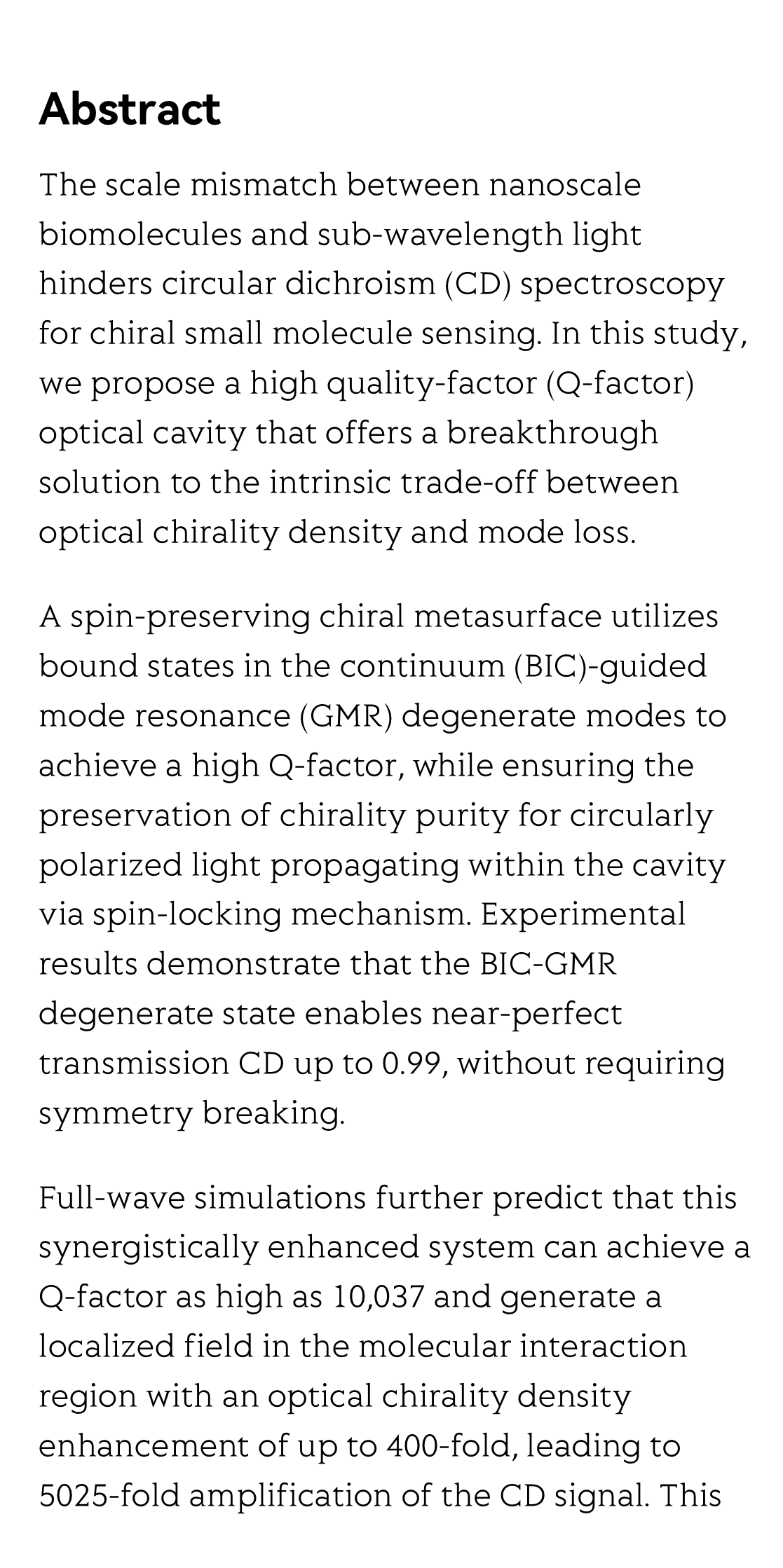 Superchirality induced ultrasensitive chiral detection in high-Q optical cavities_2