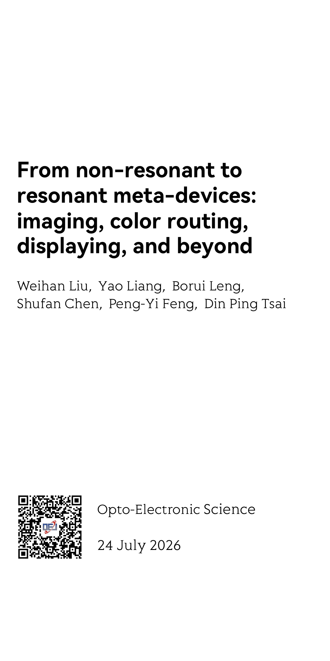 From non-resonant to resonant meta-devices: imaging, color routing, displaying, and beyond_1