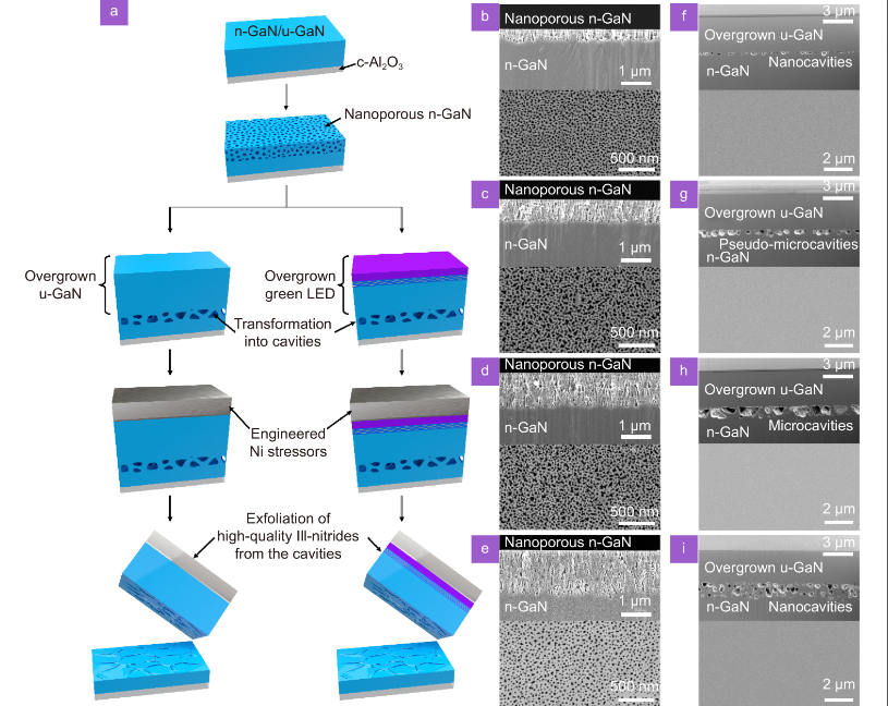 Large-scale and high-quality III-nitride membranes through microcavity-assisted crack propagation by engineering tensile-stressed Ni layers_3