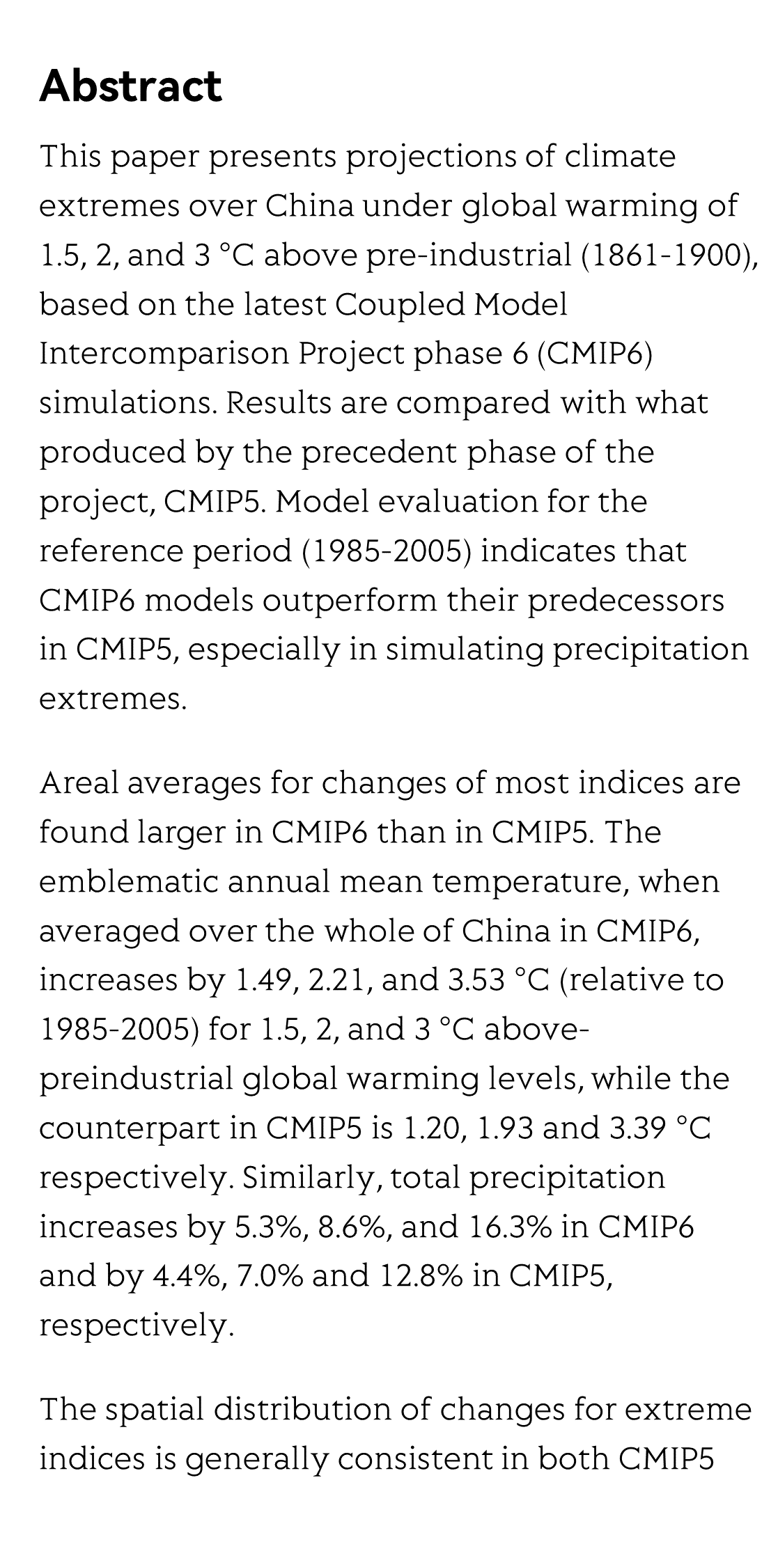 Projection of climate extremes in China, an incremental exercise from CMIP5 to CMIP6_2