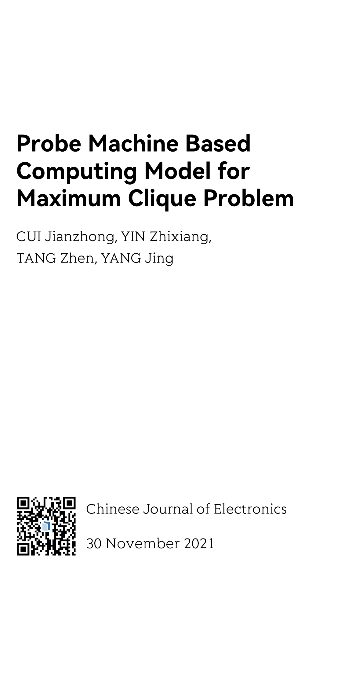 Probe Machine Based Computing Model for Maximum Clique Problem_1