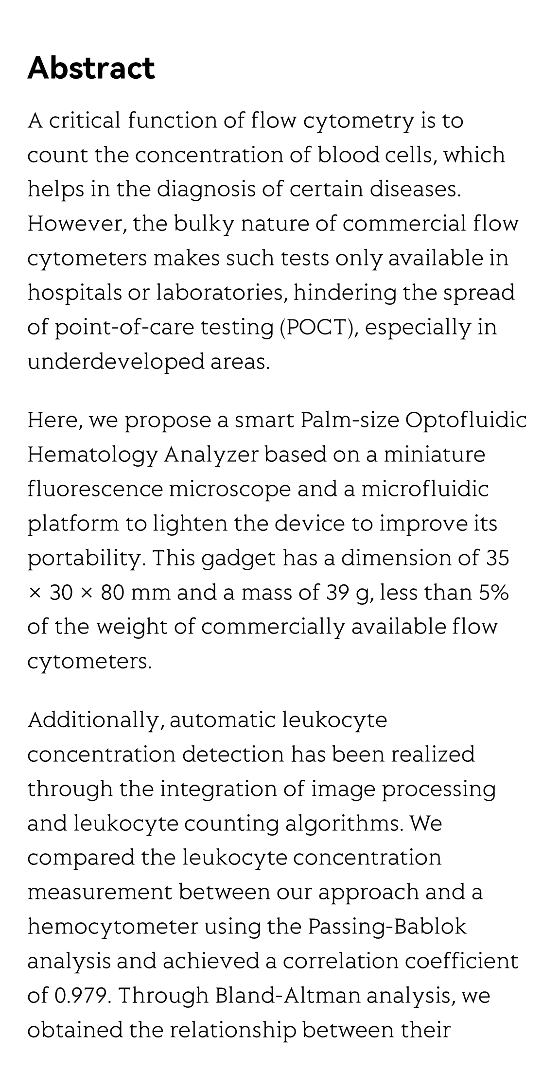 Smart palm-size optofluidic hematology analyzer for automated imaging-based leukocyte concentration detection_2
