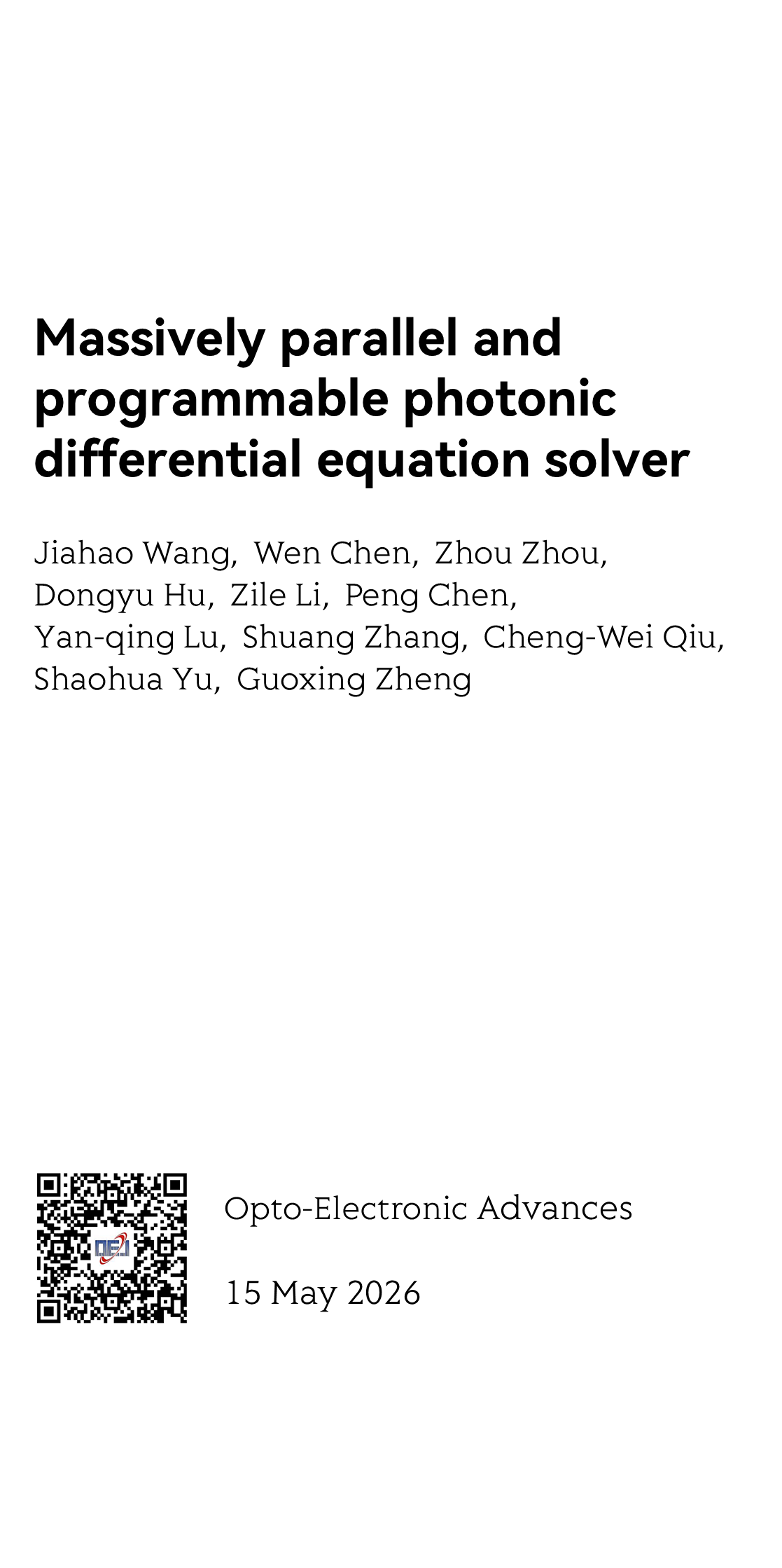 Massively parallel and programmable photonic differential equation solver_1