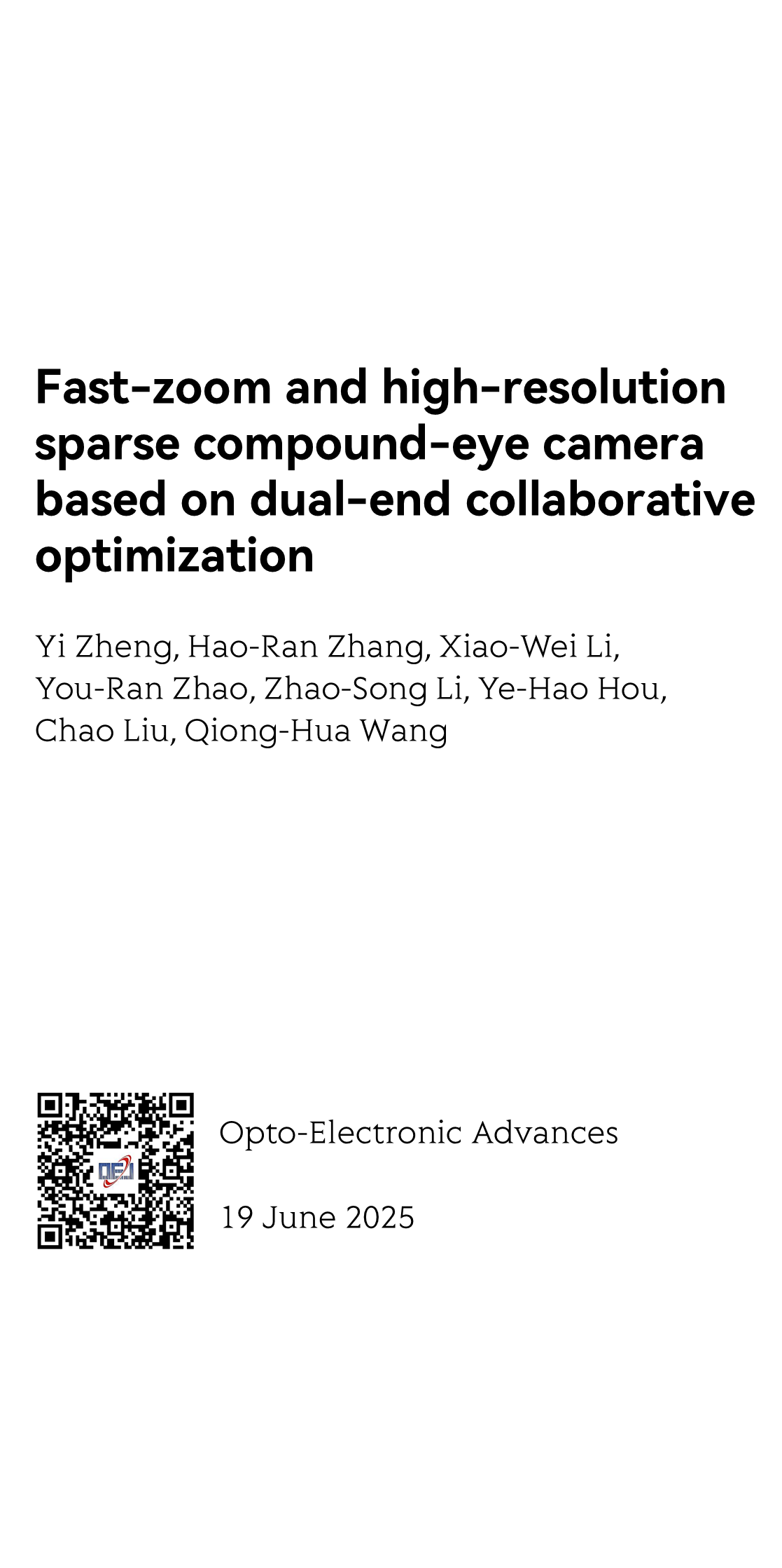 Fast-zoom and high-resolution sparse compound-eye camera based on dual-end collaborative optimization_1