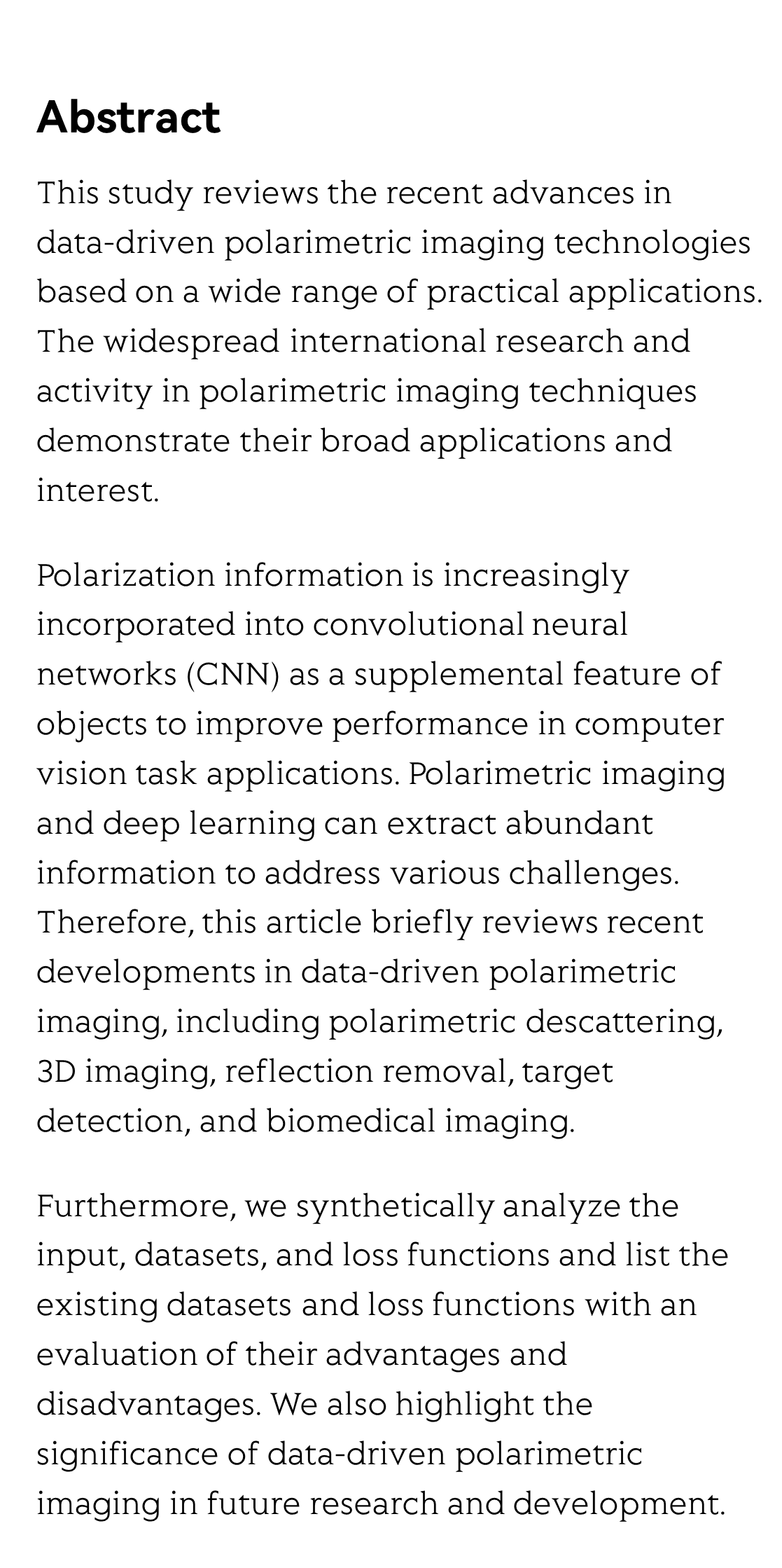 Data-driven polarimetric imaging: a review_2