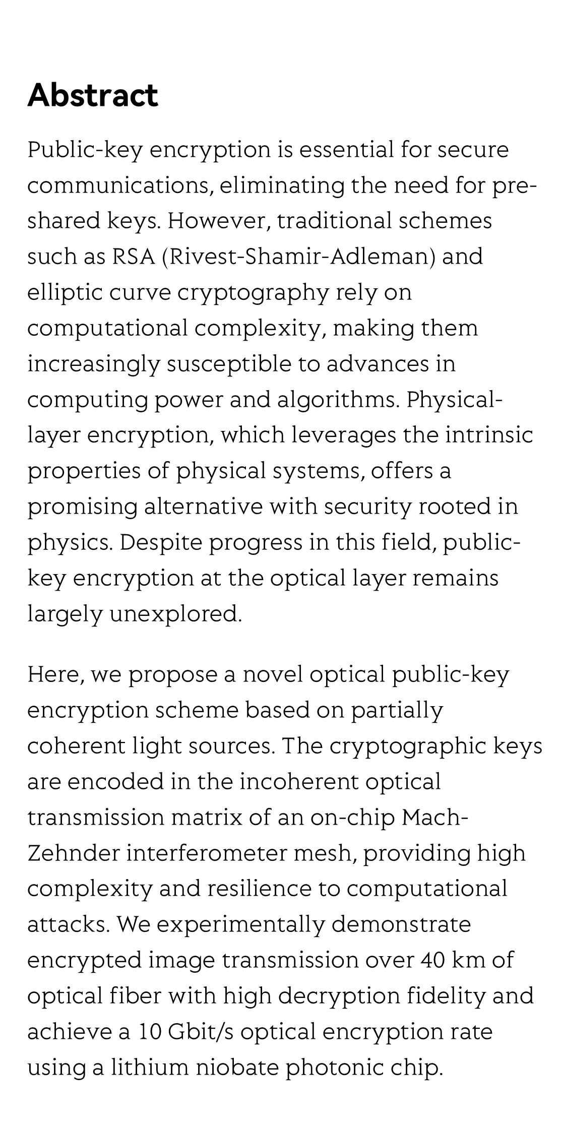 Partially coherent optical chip enables physical-layer public-key encryption_2