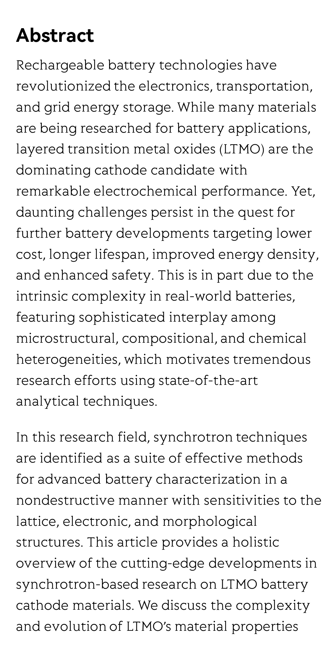 Structural and chemical evolution in layered oxide cathodes of lithium-ion batteries revealed by synchrotron techniques_2