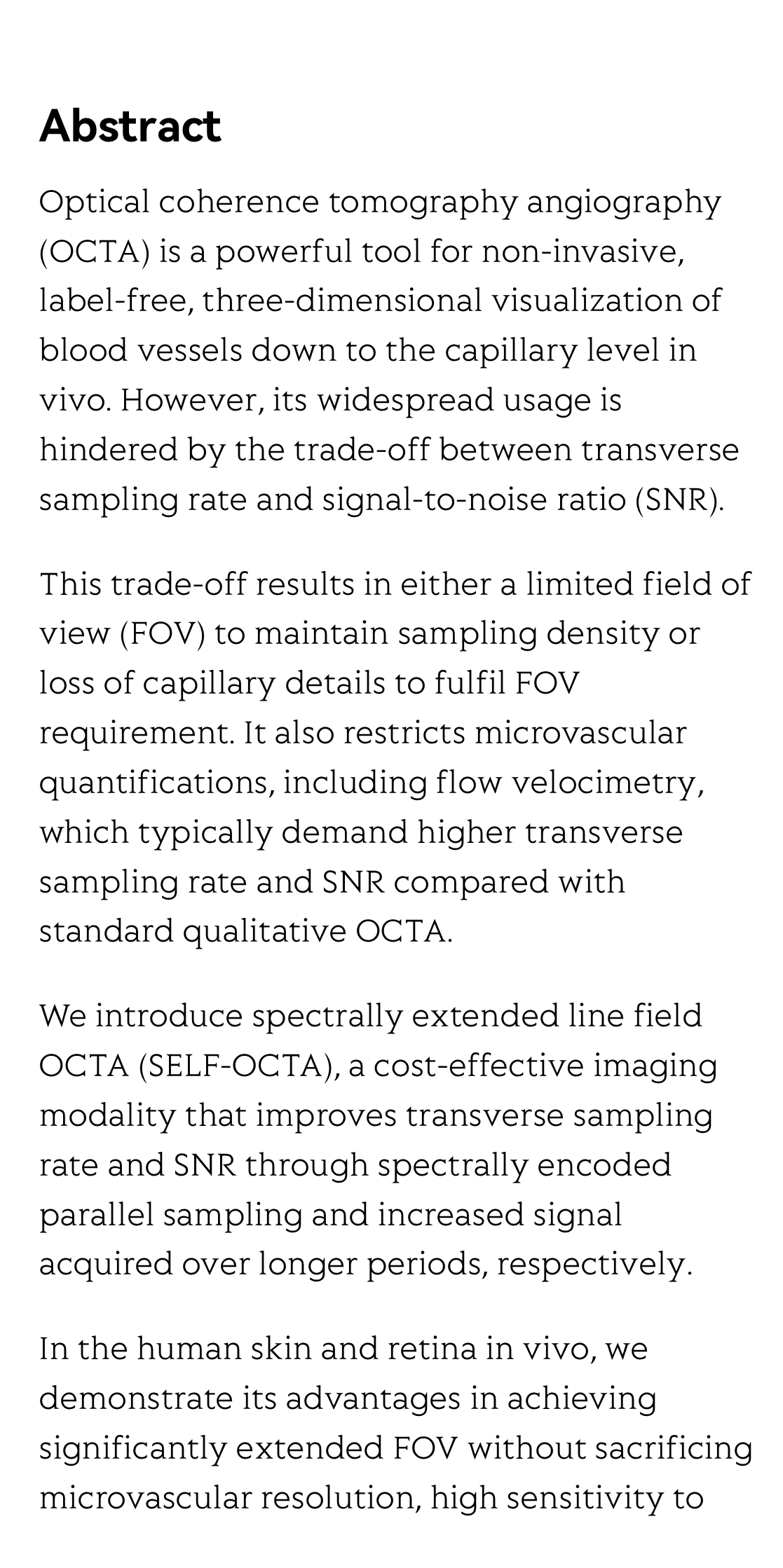 Spectrally extended line field optical coherence tomography angiography_2