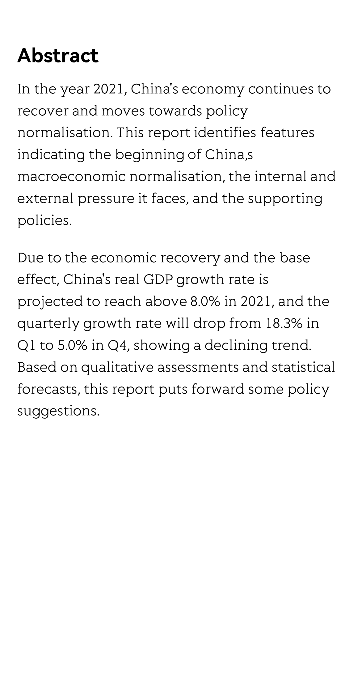 China macroeconomic report 2021: China's macroeconomy marches towards normalisation_2