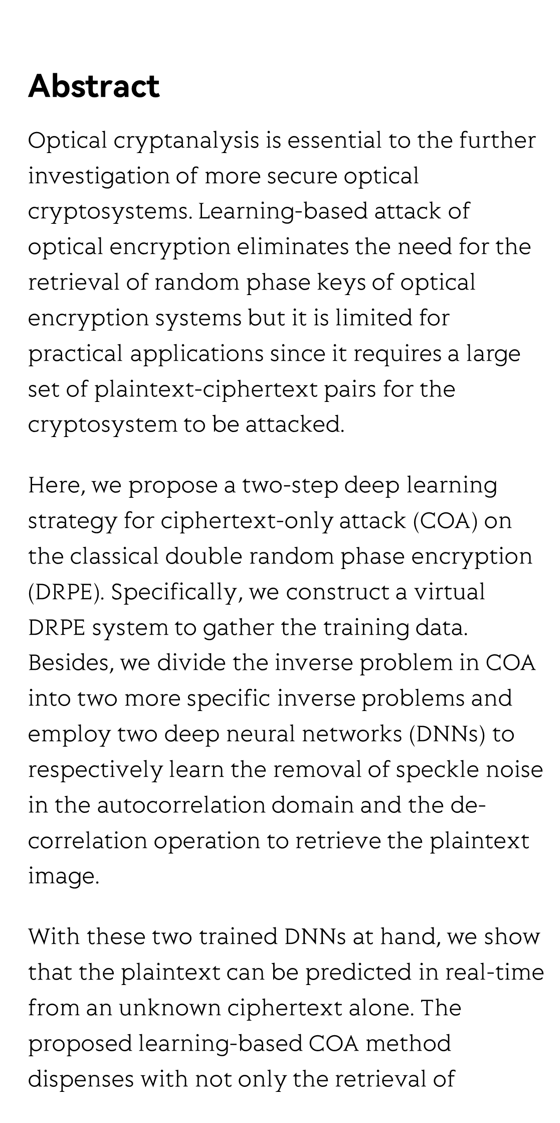 Deep-learning-based ciphertext-only attack on optical double random phase encryption_2