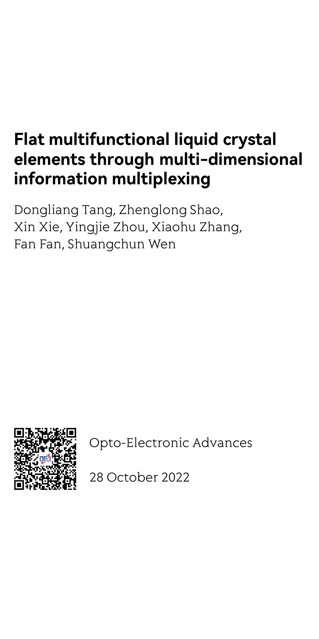 Flat multifunctional liquid crystal elements through multi-dimensional information multiplexing_1