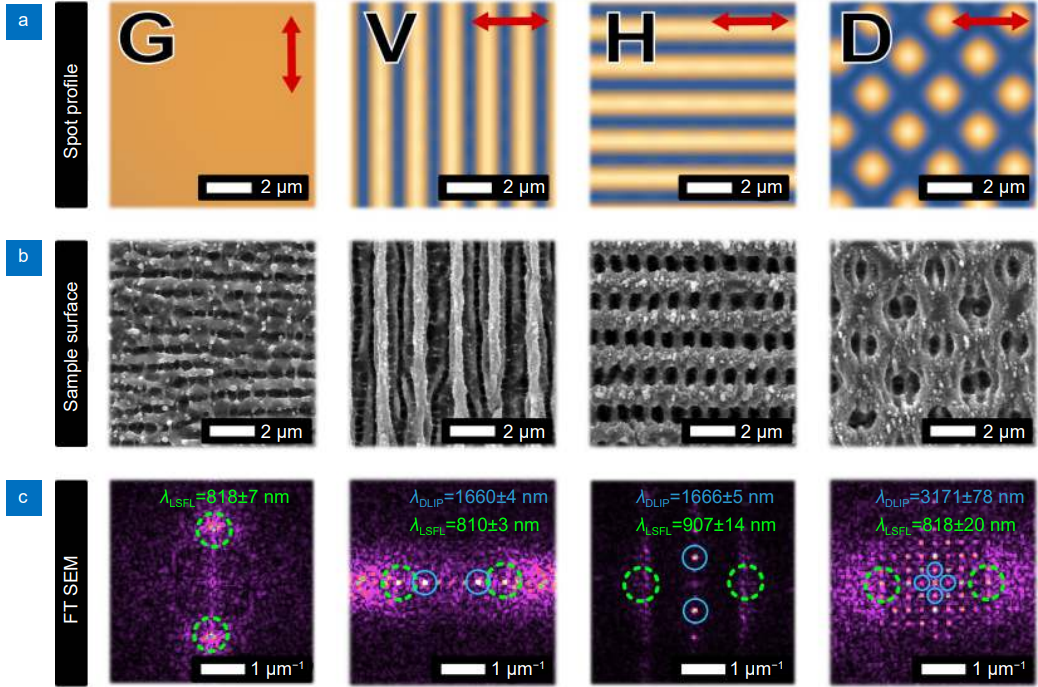 Ultrashort pulsed laser induced complex surface structures generated by tailoring the melt hydrodynamics_4
