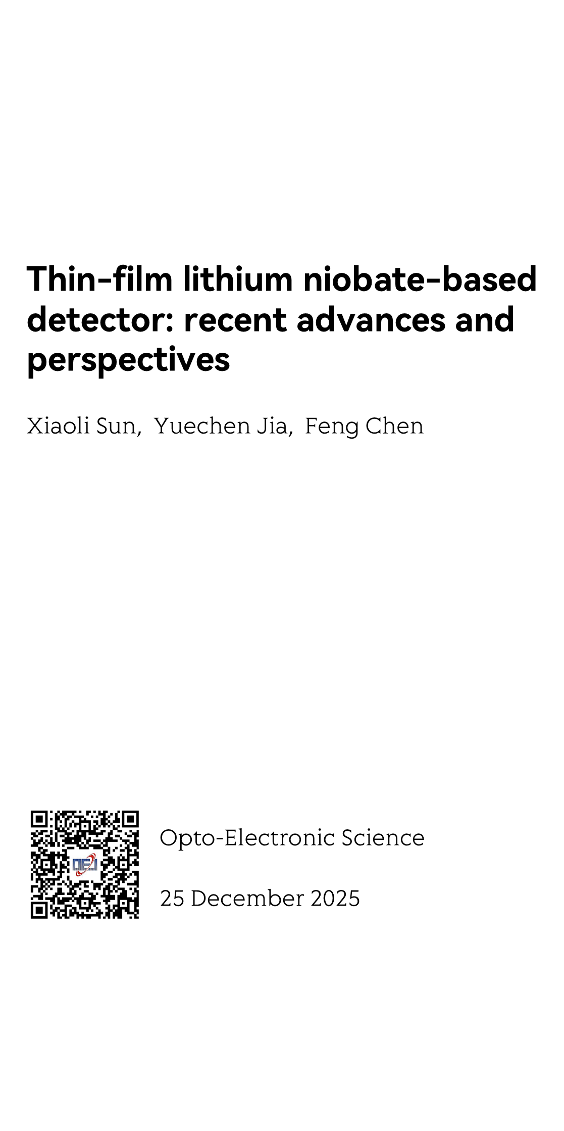 Thin-film lithium niobate-based detector: recent advances and perspectives_1