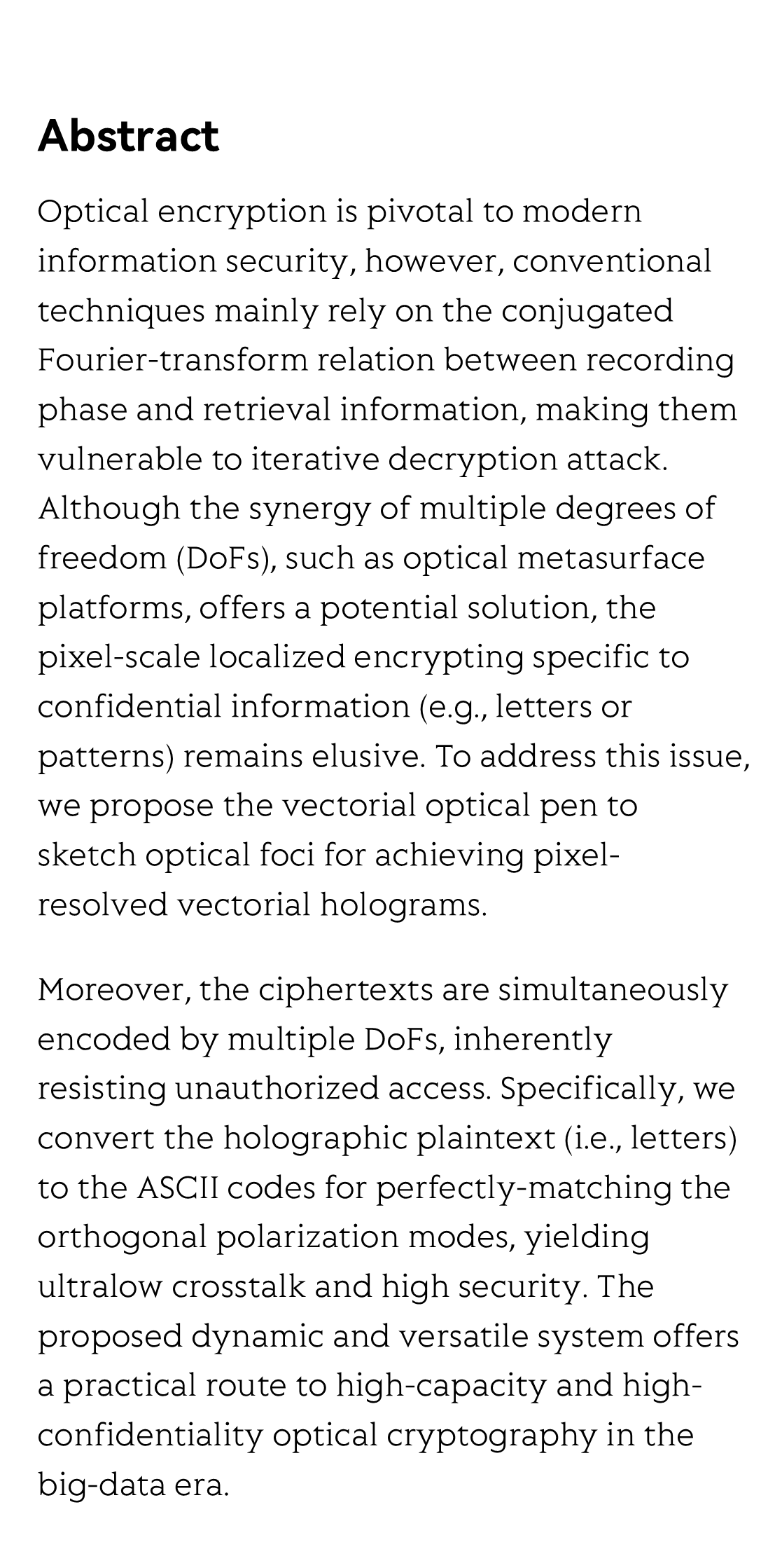 Multiple degrees-of-freedom optical encryption via pixel-resolved vectorial holography_2