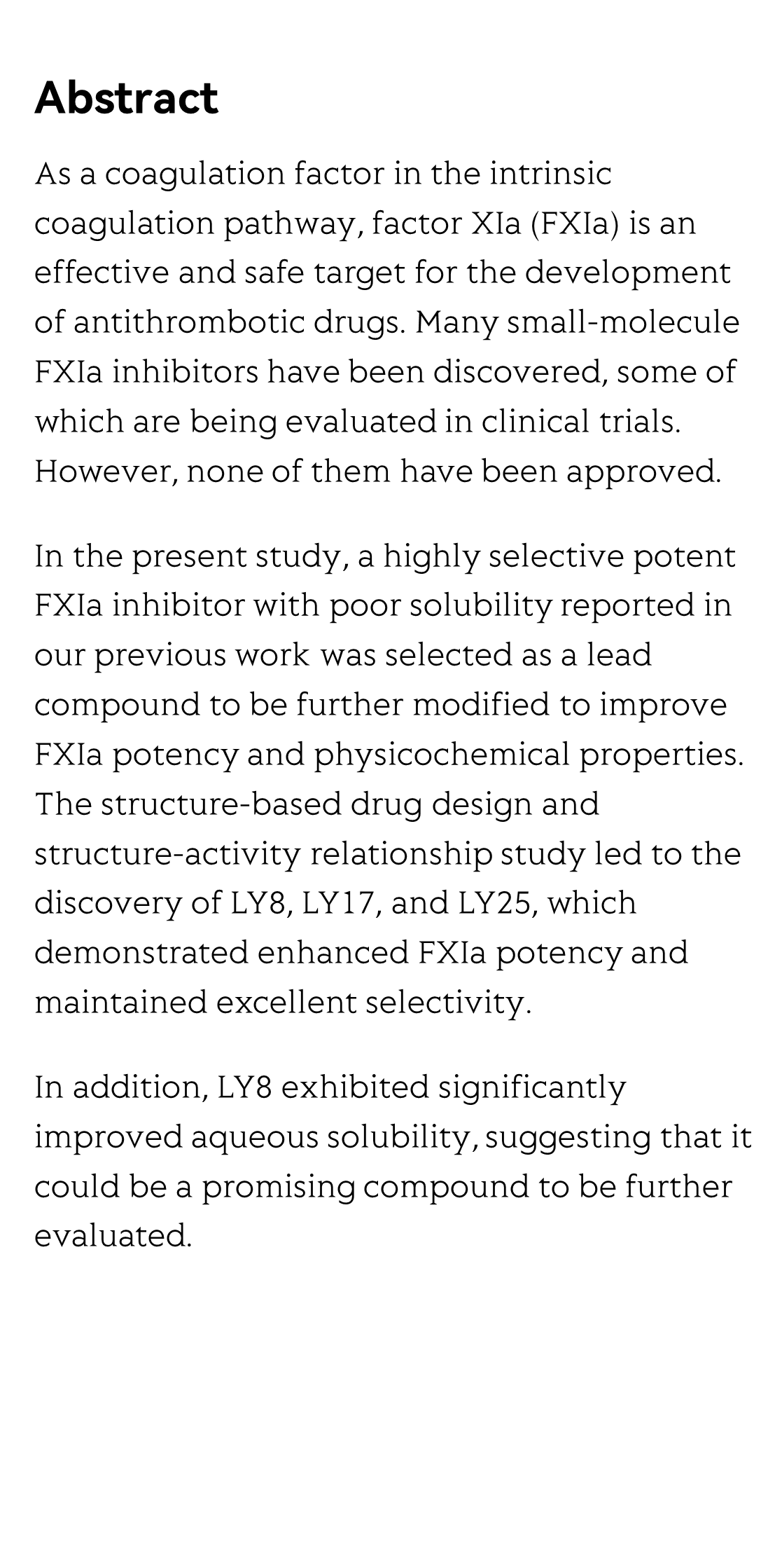 Discovery of novel aspartate derivatives as highly potent and selective FXIa inhibitors_2