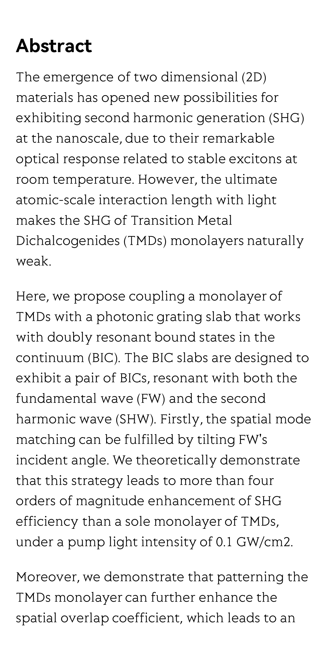 Dual bound states in the continuum enhanced second harmonic generation with transition metal dichalcogenides monolayer_2