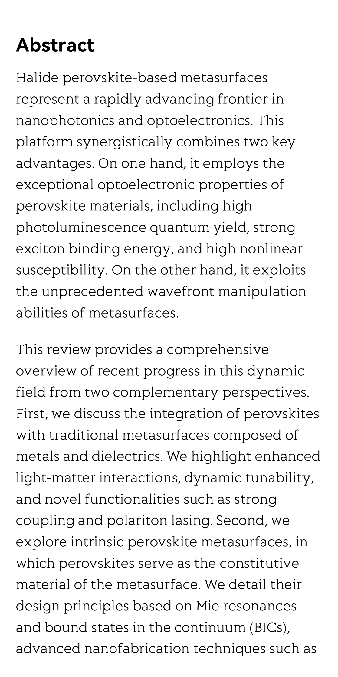 Halide perovskite-based metasurfaces: structure design, performance regulation, and optoelectronic applications_2