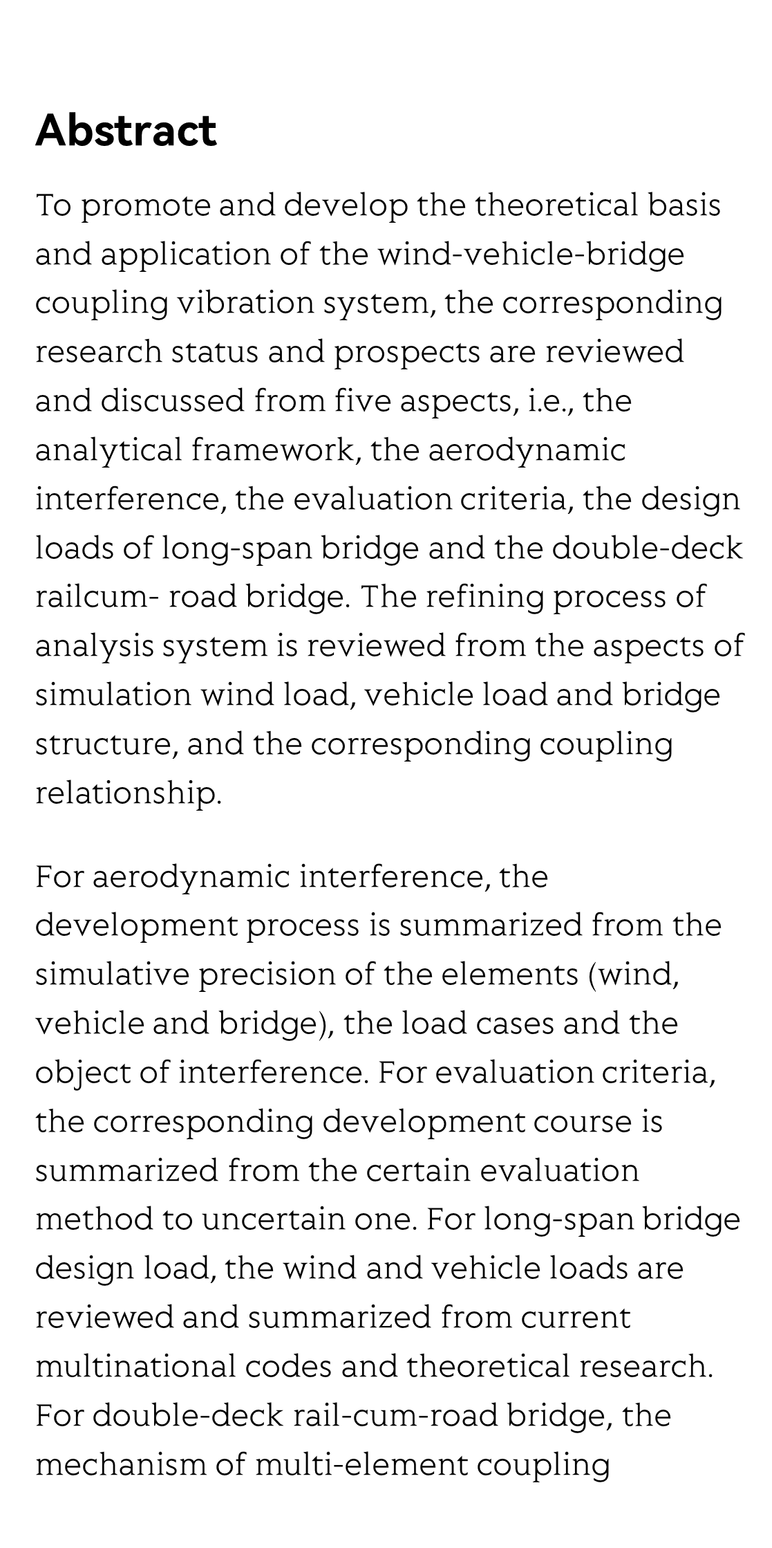Research status and prospect of wind-vehicle-bridge coupling vibration system_2