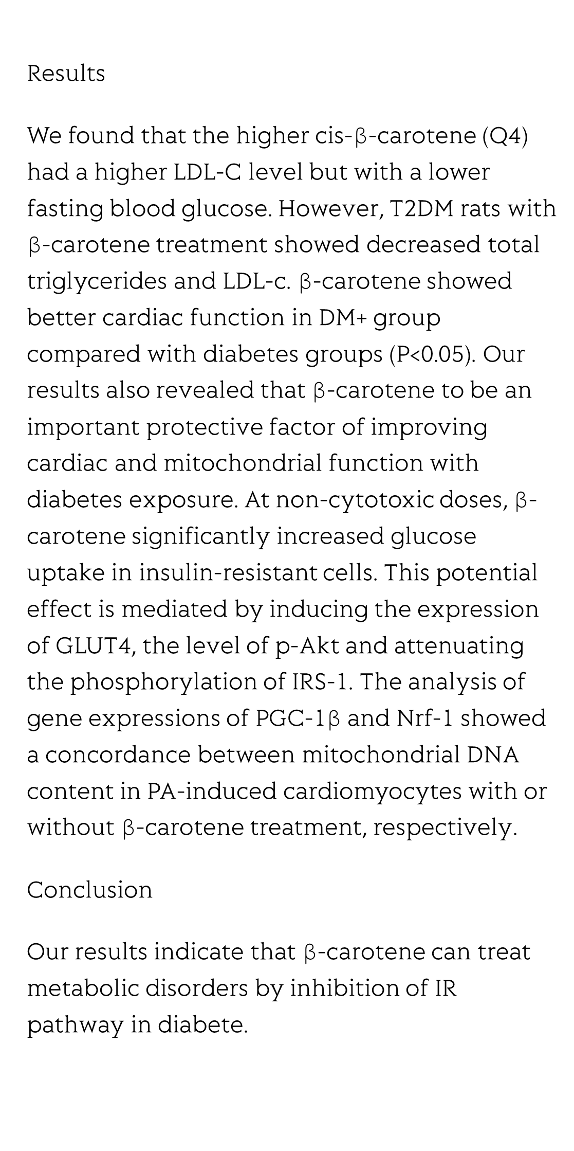 Effects of β-carotene on glucose metabolism dysfunction in human subjects and type 2 diabetic rats_3