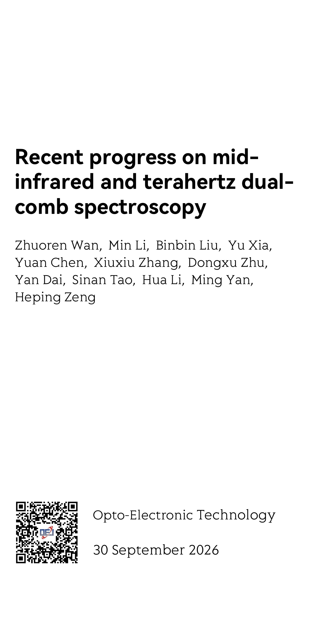 Recent progress on mid-infrared and terahertz dual-comb spectroscopy_1