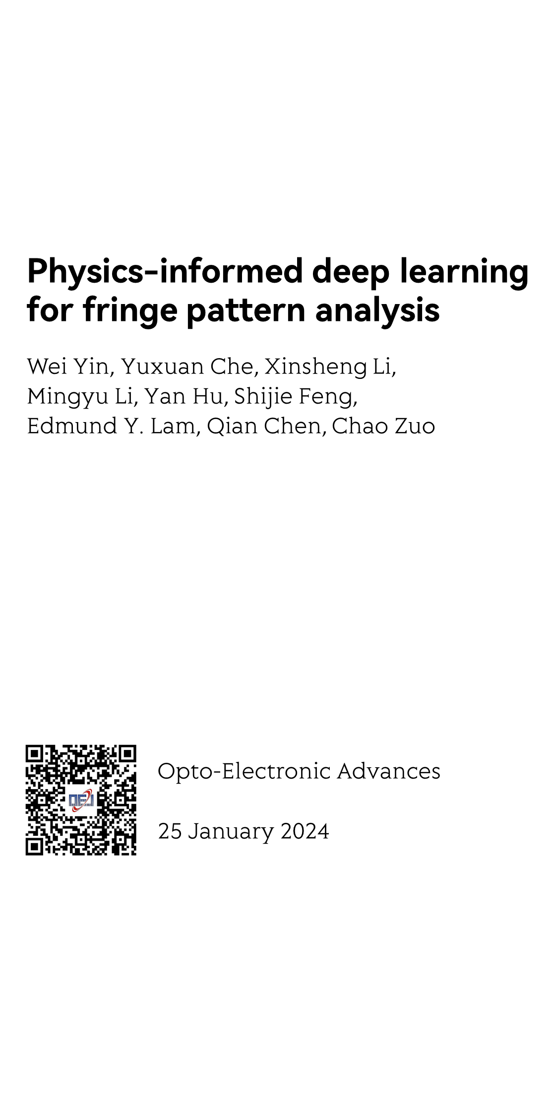 Physics-informed deep learning for fringe pattern analysis_1