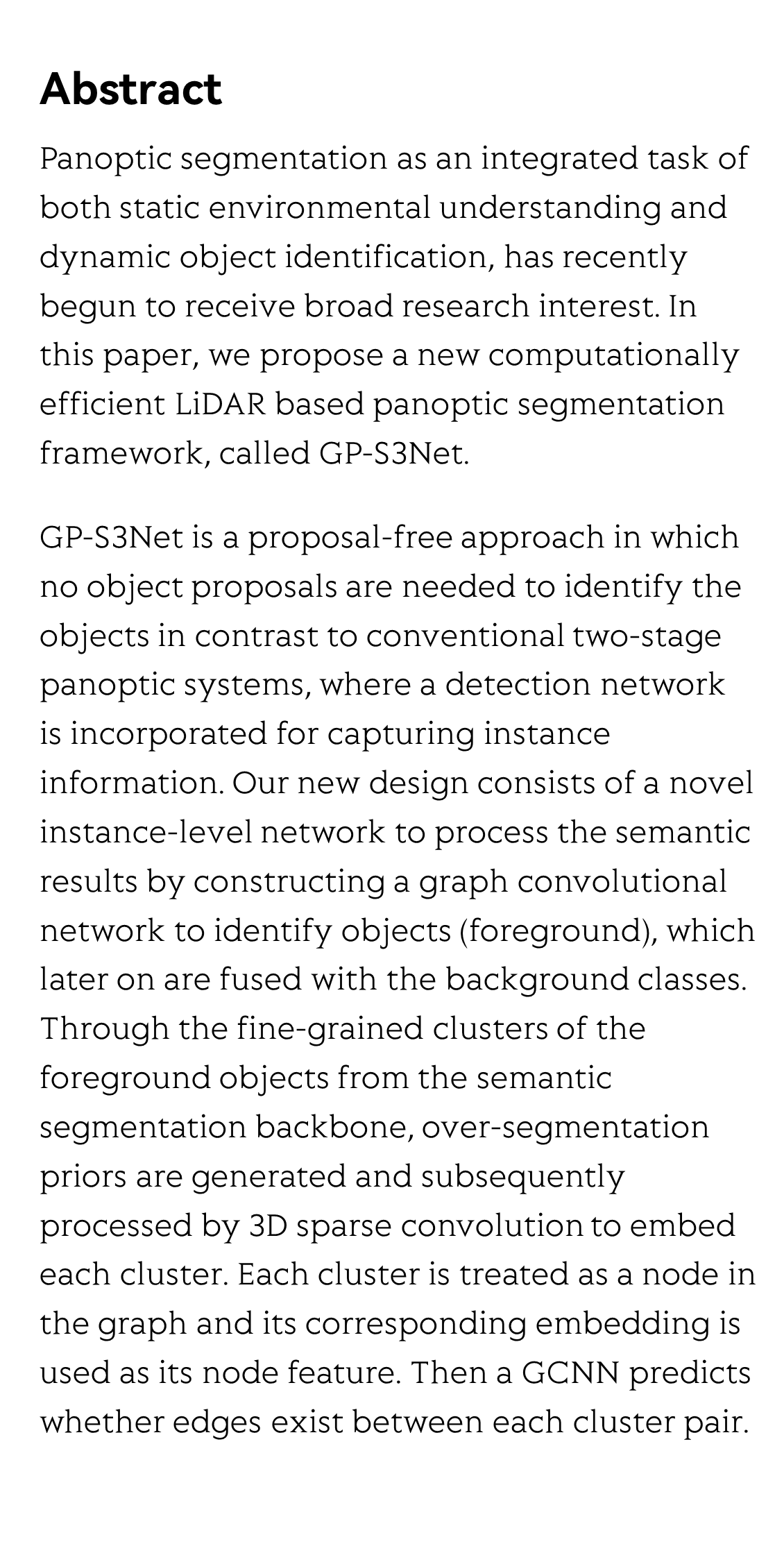 GP-S3Net: Graph-based Panoptic Sparse Semantic Segmentation Network_2