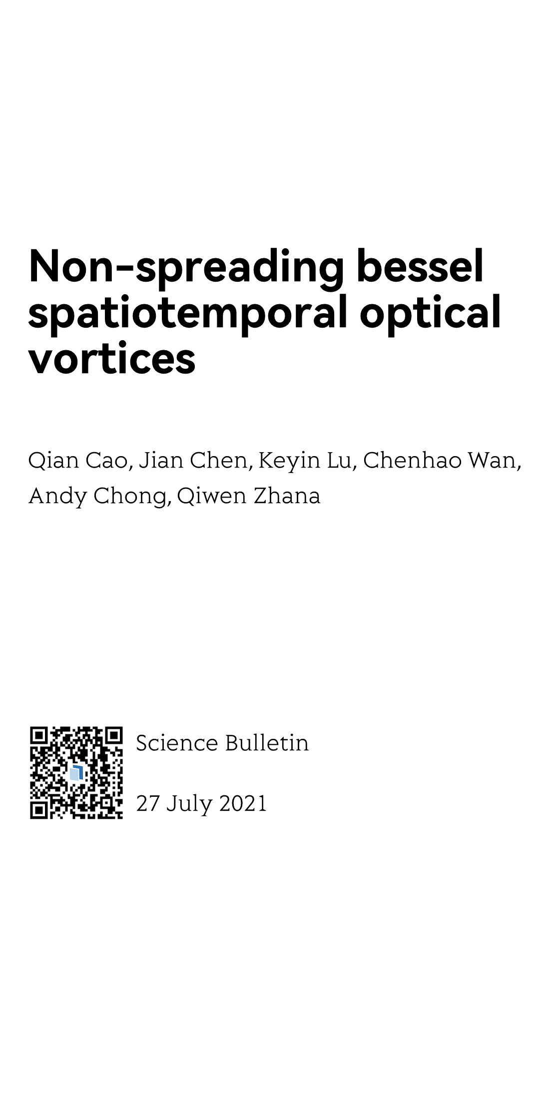Non-spreading bessel spatiotemporal optical vortices_1