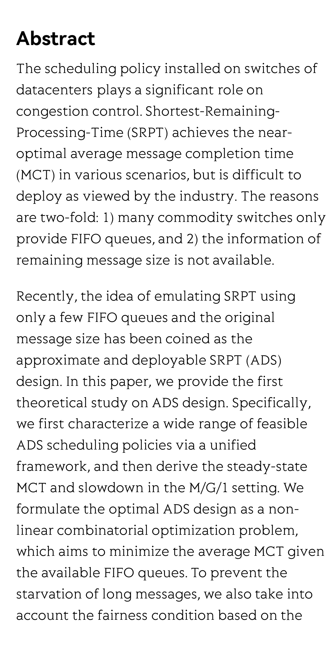 Designing Approximate and Deployable SRPT Scheduler: A Unified Framework_2