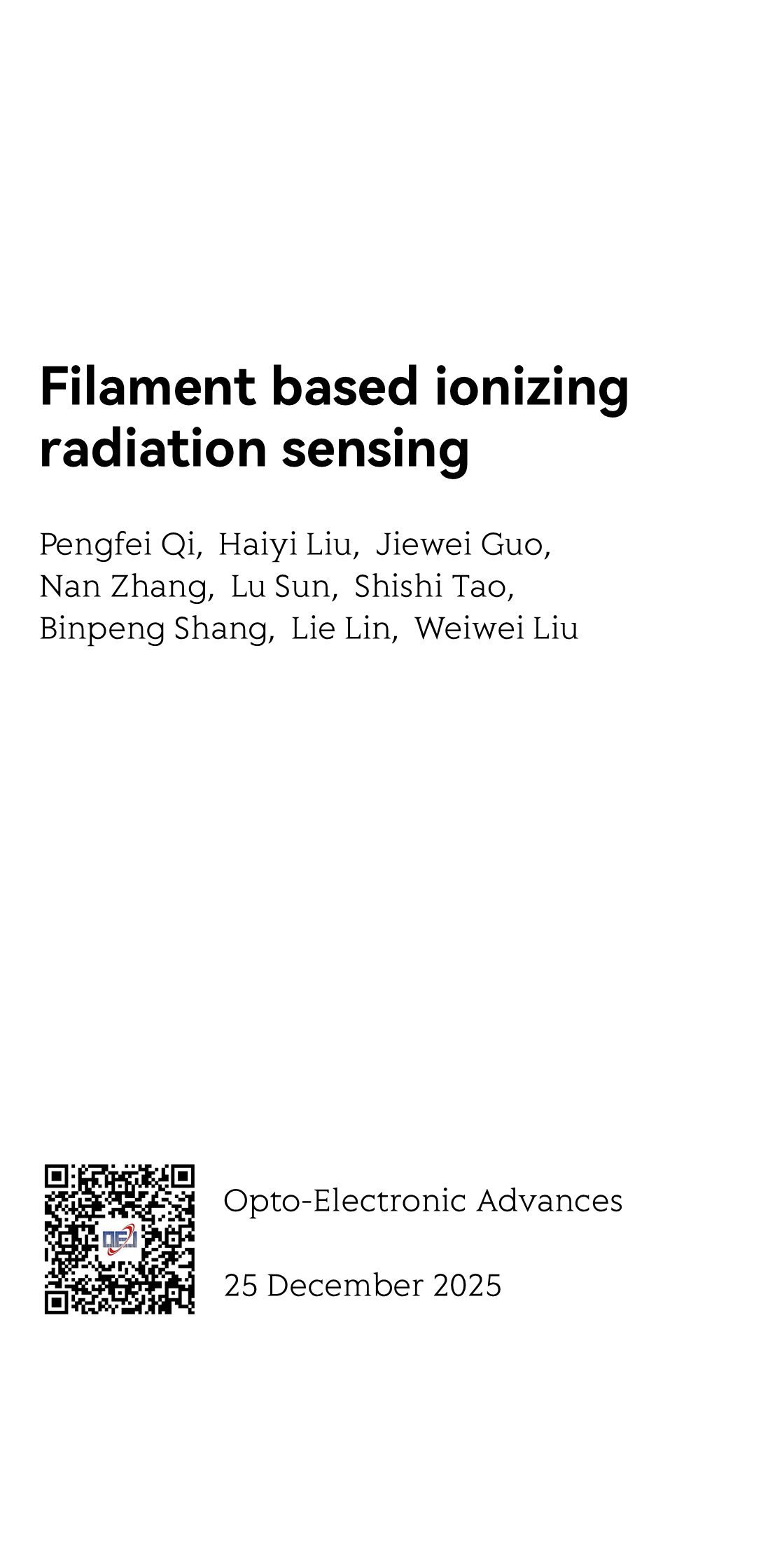 Filament based ionizing radiation sensing_1