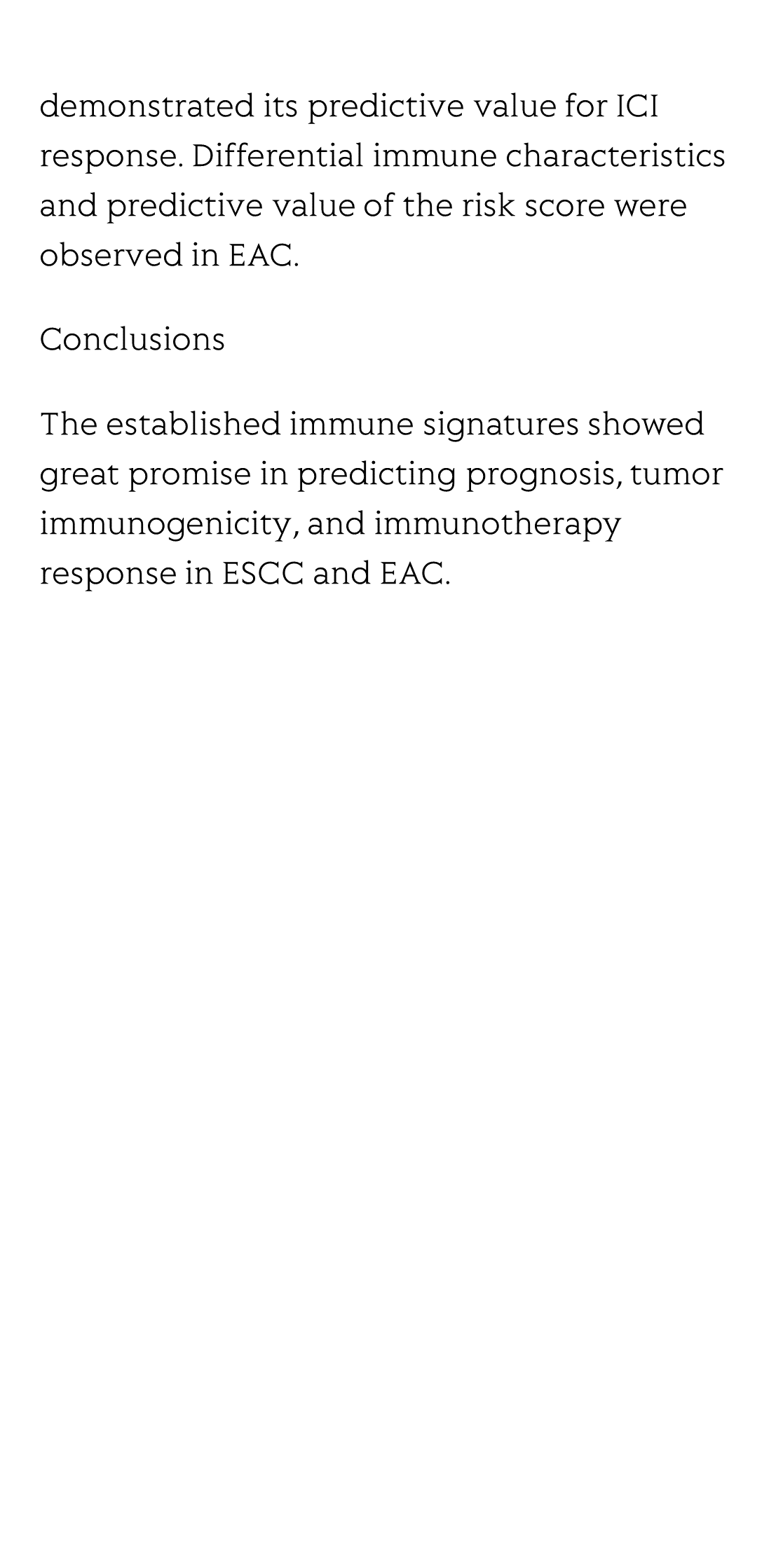 Development of immune gene pair-based signature predictive of prognosis and immunotherapy in esophageal cancer_4