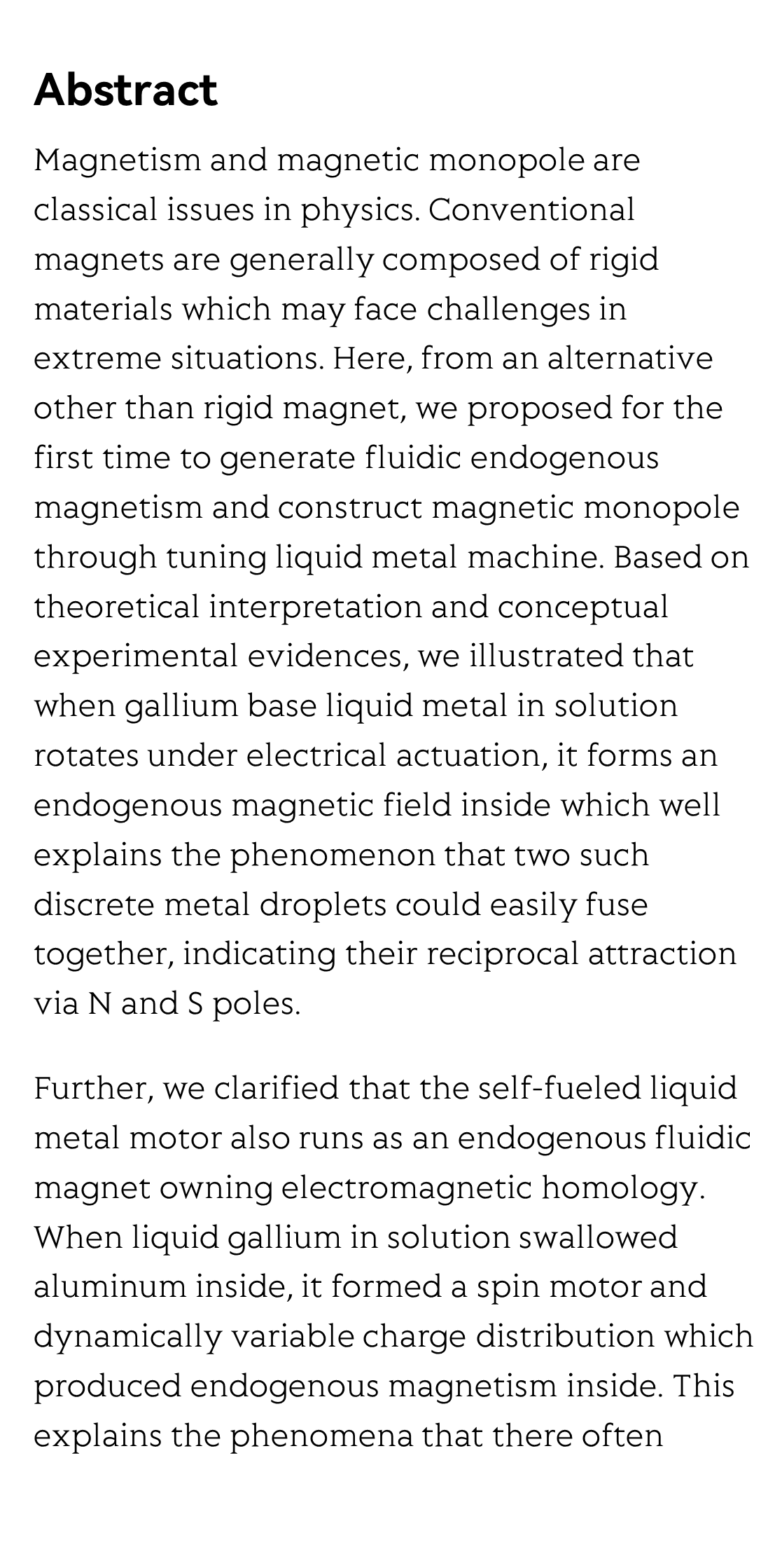 Fluidic Endogenous Magnetism and Magnetic Monopole Clues from Liquid Metal Droplet Machine_2