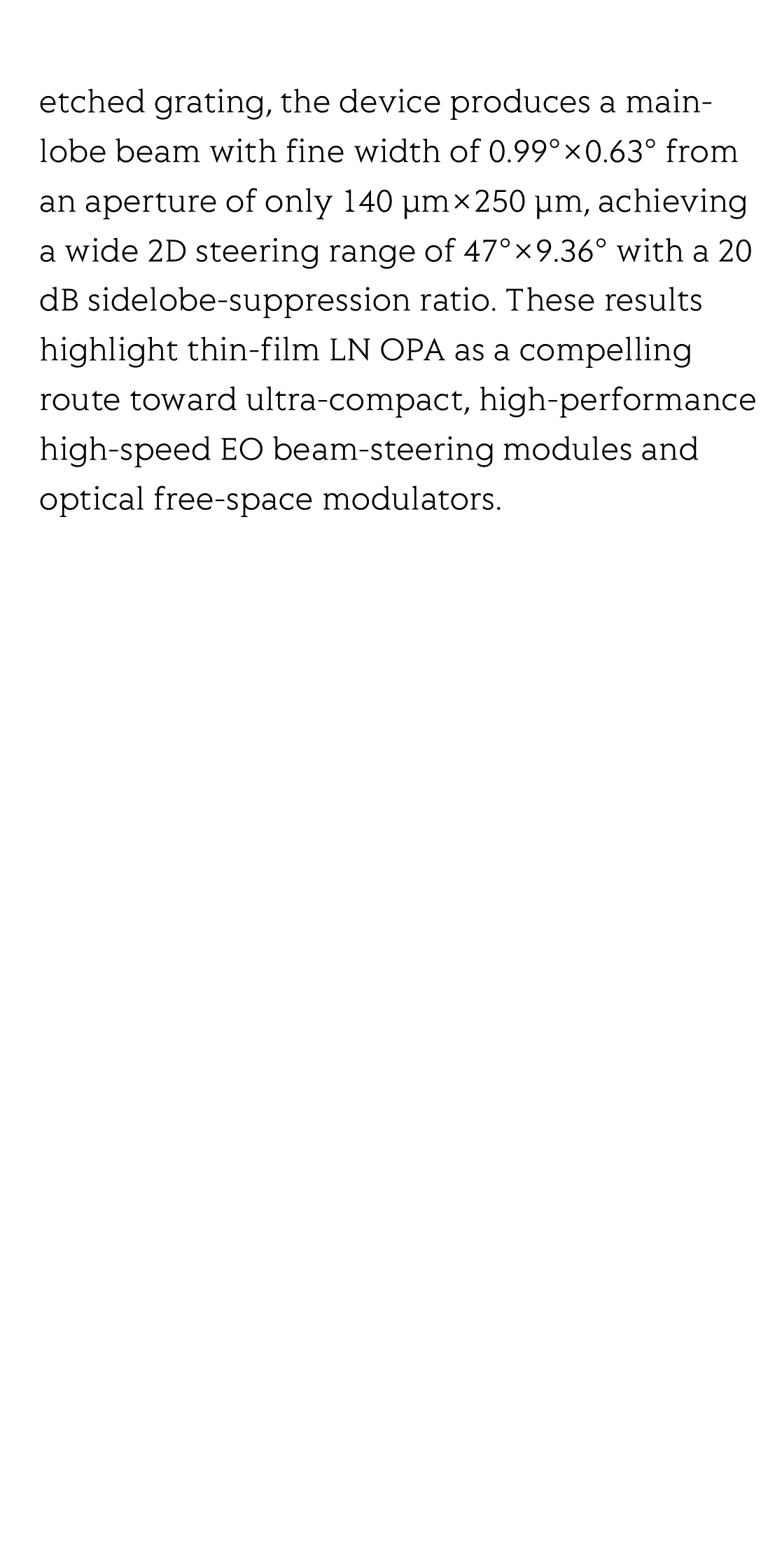 Narrow beam and low-sidelobe electro-optic beam steering on thin-film lithium niobate optical phased array_3