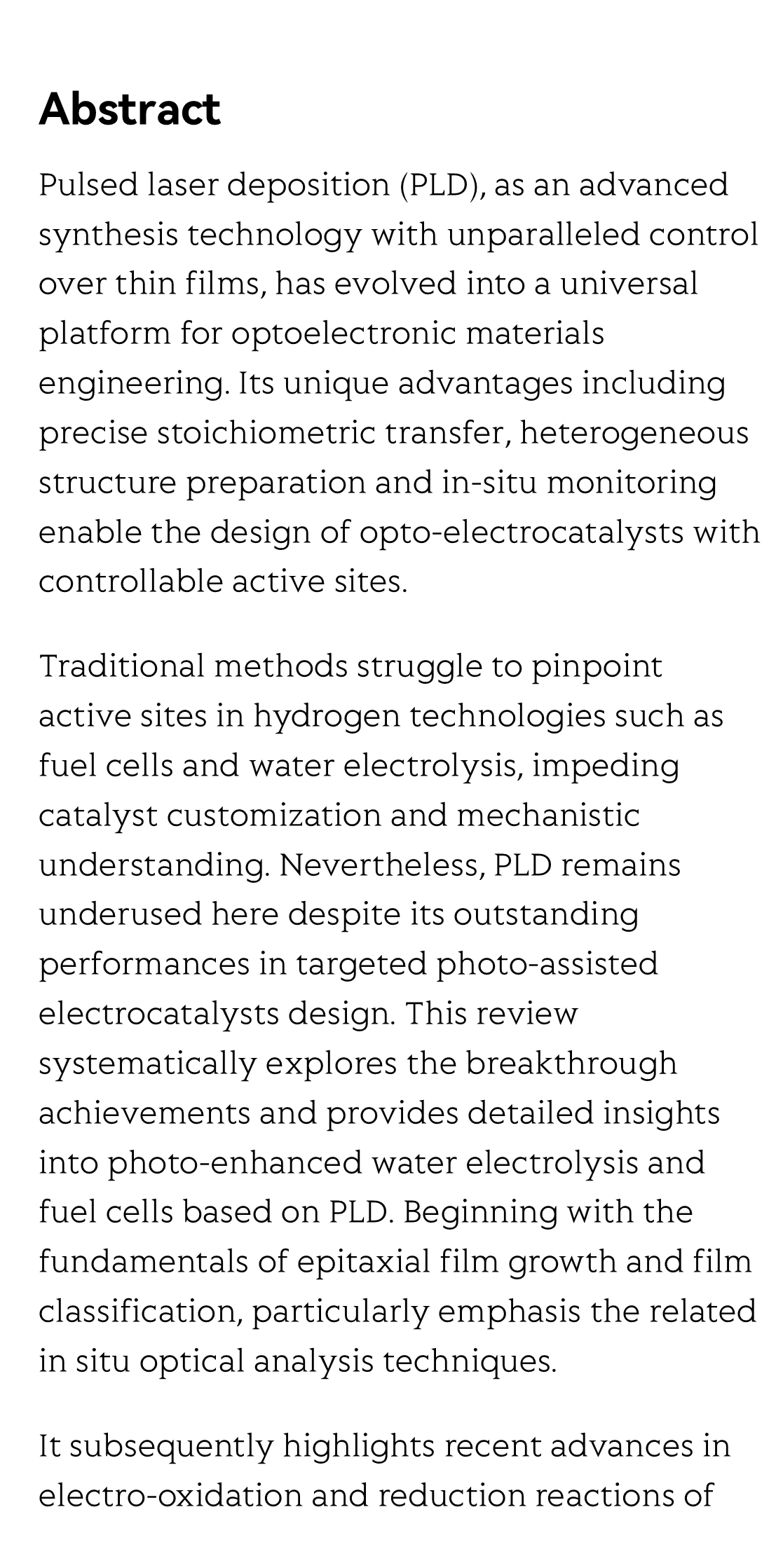 Advanced applications of pulsed laser deposition in electrocatalysts for hydrogen-electric conversion systems_2