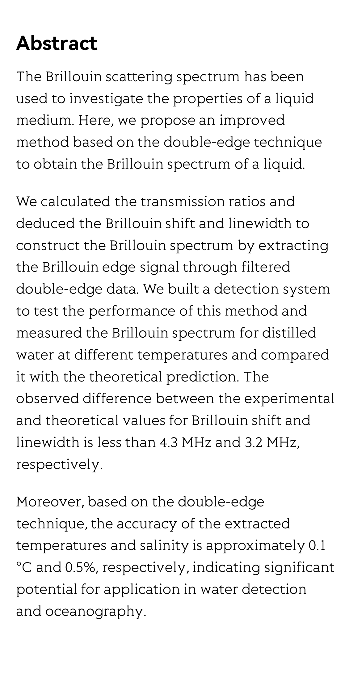 Brillouin scattering spectrum for liquid detection and applications in oceanography_2