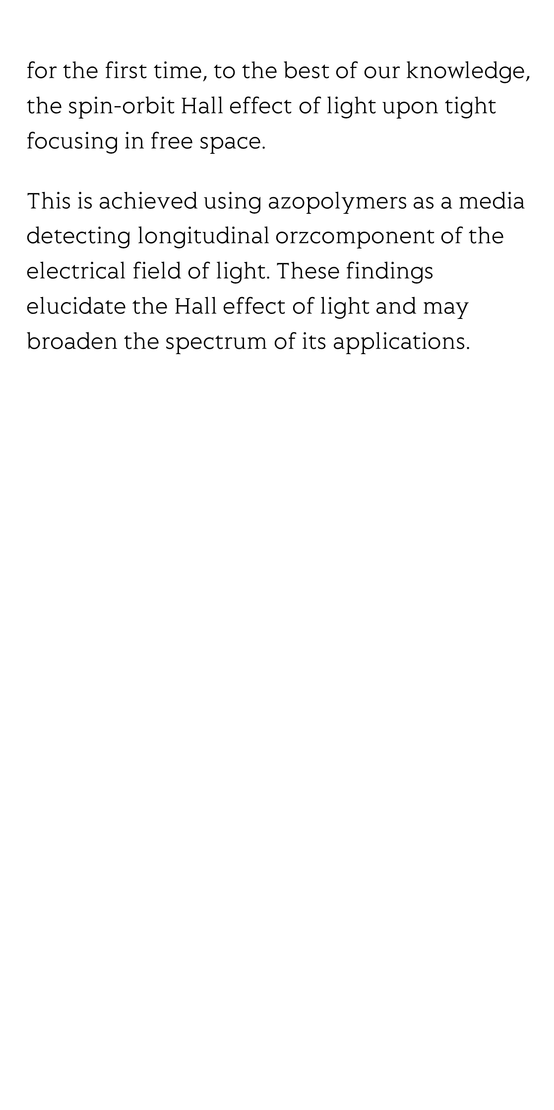 Vectorial spin-orbital Hall effect of light upon tight focusing and its experimental observation in azopolymer films_3