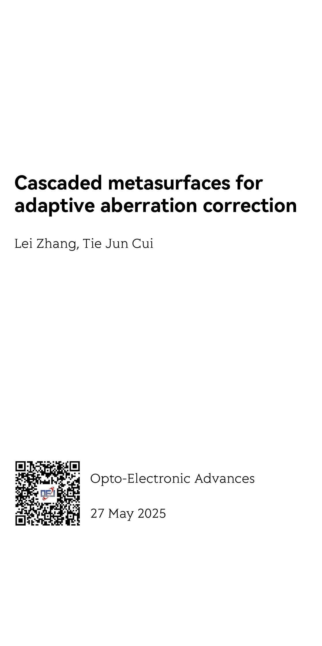 Cascaded metasurfaces for adaptive aberration correction_1